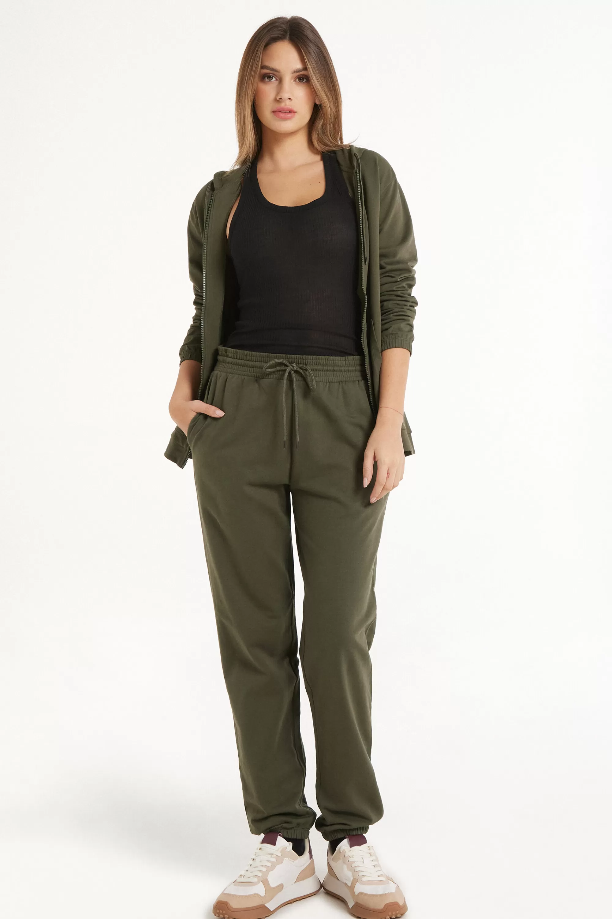 Sale Jogger Con Tasca A Filetto E Coulisse - Tute - Donna | Joggers e Leggings | Tute