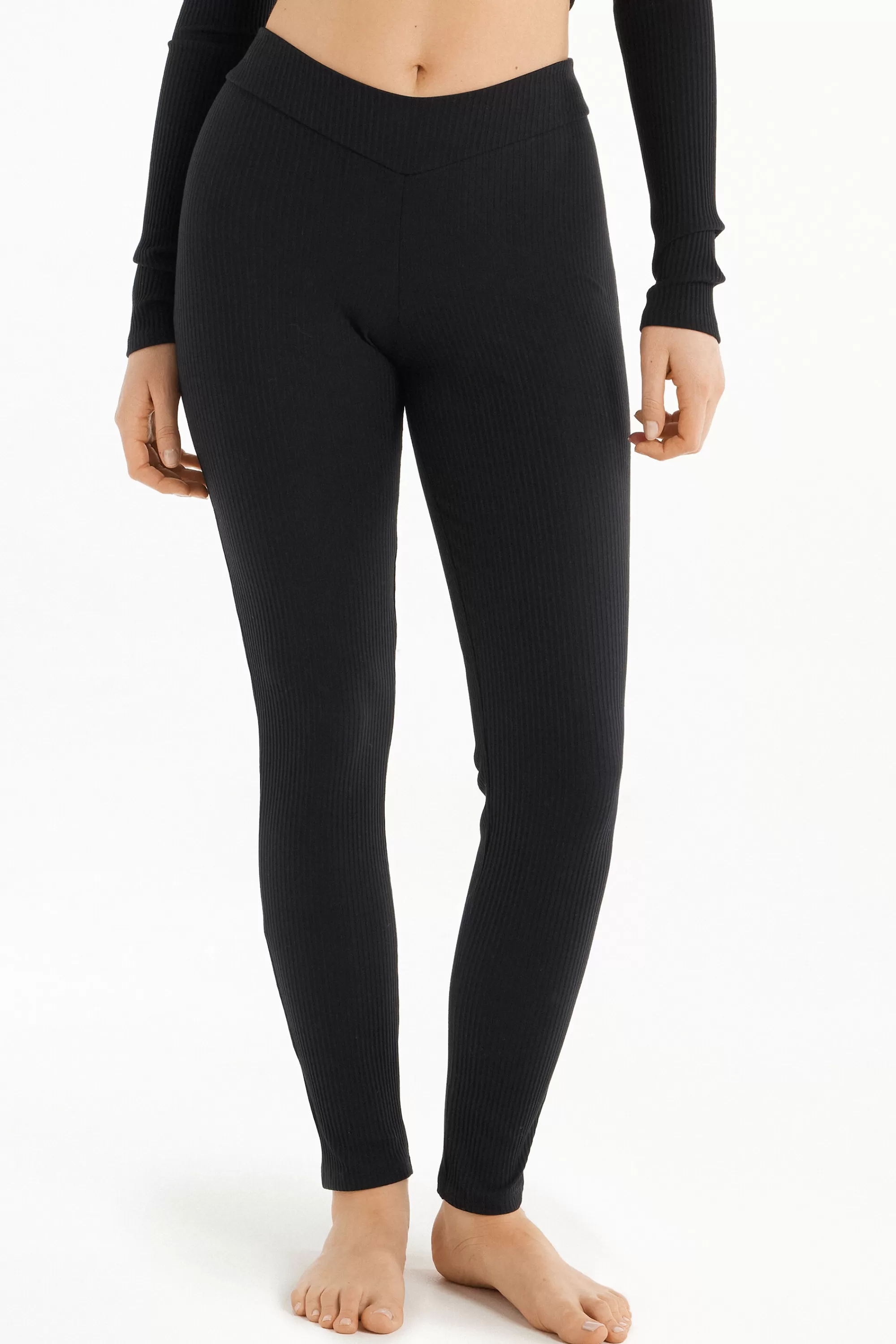 Best Sale Leggings A Costine Con Taglio A V - Pantaloni - Donna | Joggers e Leggings | Collezione Fitness