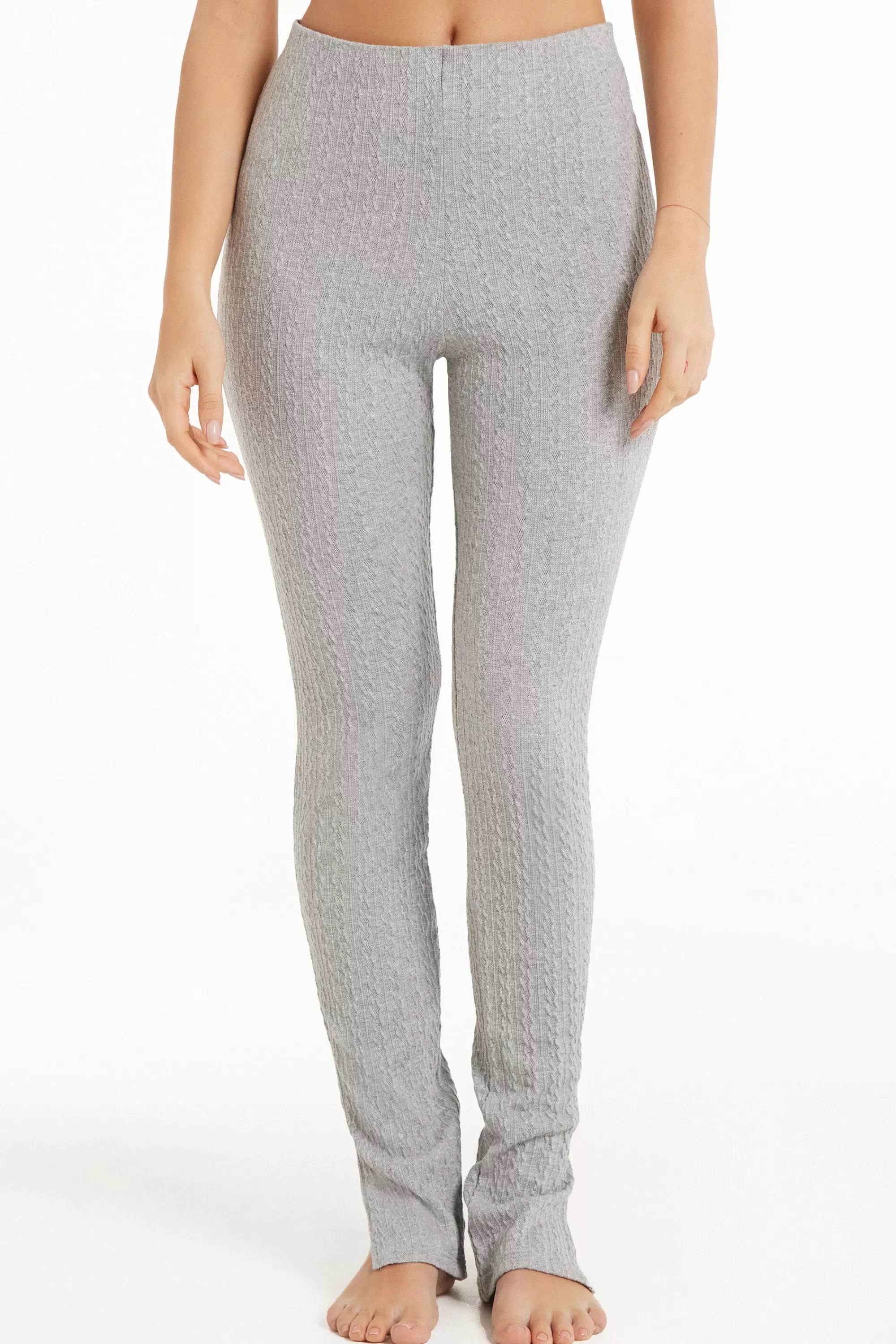 Hot Leggings A Costine Effetto Treccia - Pigiami Combinabili - Donna | Pigiami combinabili