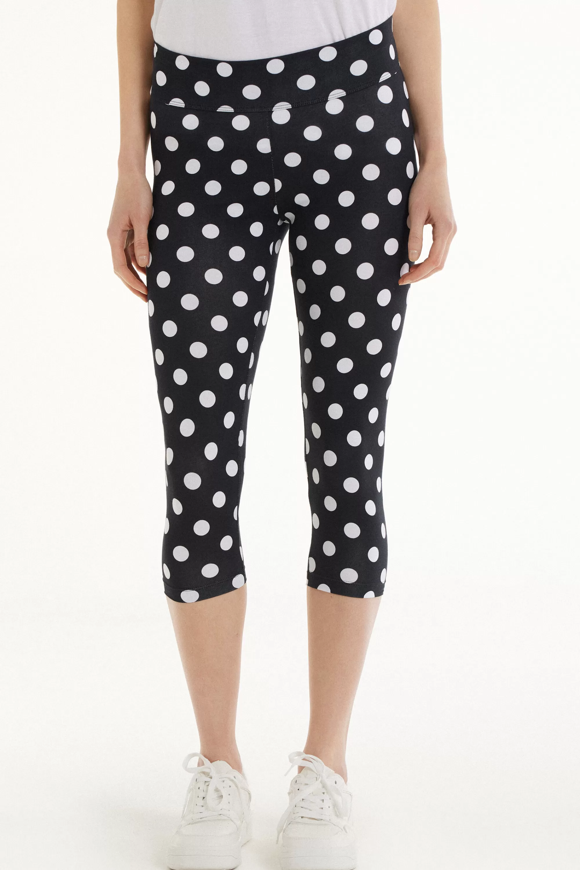 Cheap Leggings Capri In Cotone Stampato - Leggings - Donna | Leggings