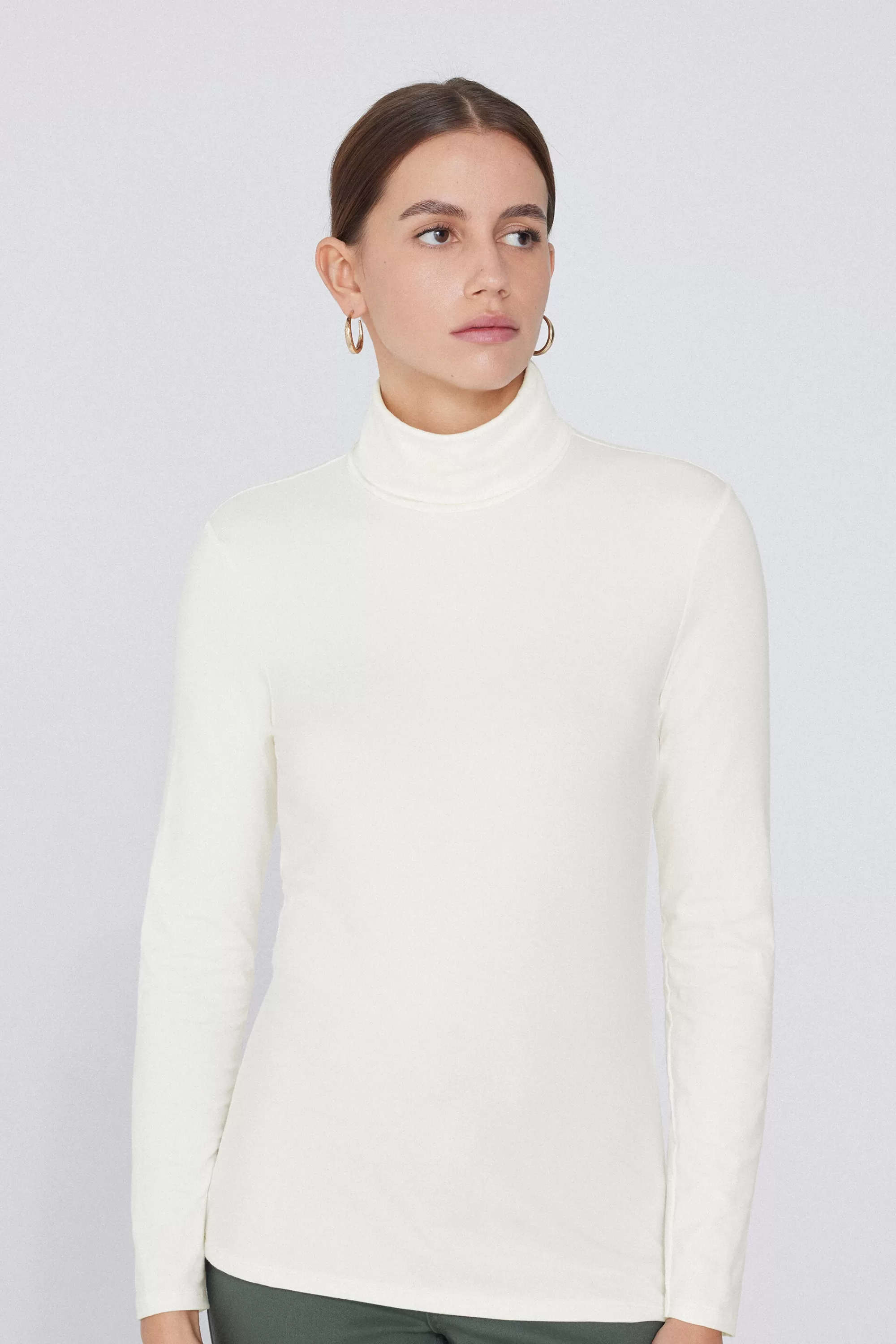Clearance Maglia Collo Alto Cotone E Modal Termico - Maglie Maniche Lunghe - Donna | Maglie termiche | Maglie maniche lunghe