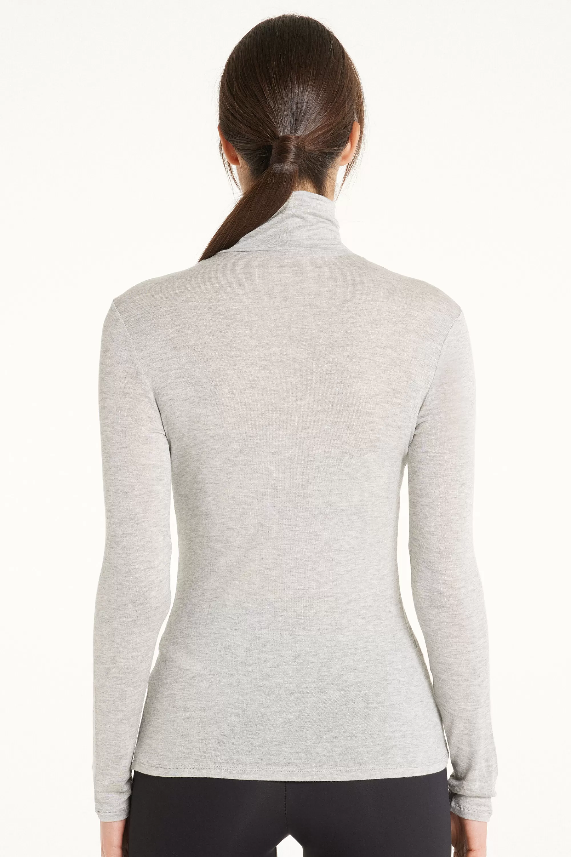 Fashion Maglia Collo Alto In Viscosa E Lana Merino - Cardigan E Maglioni - Donna | Maglie termiche | Cardigan e Maglioni