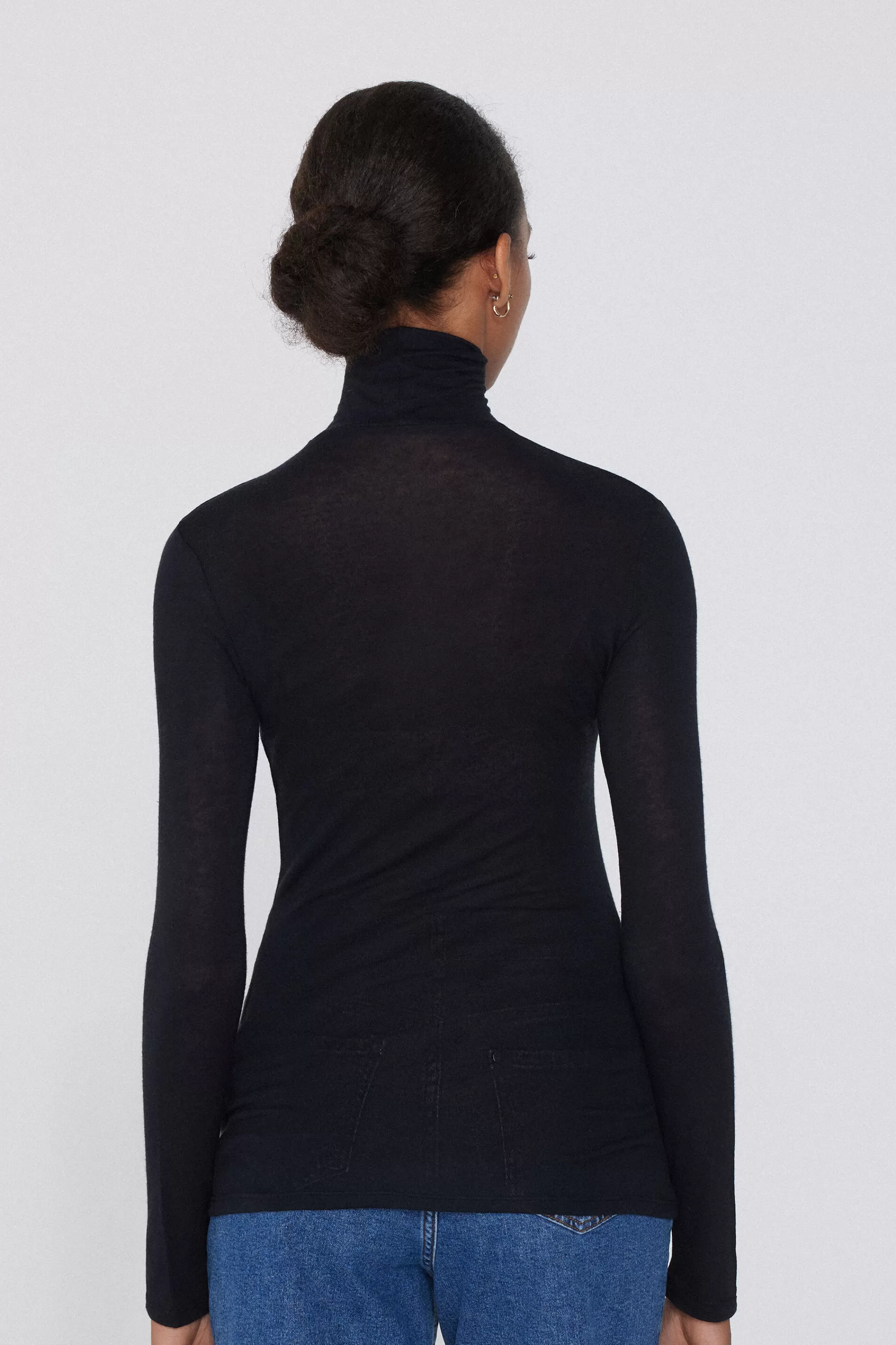 Fashion Maglia Collo Alto In Viscosa E Lana Merino - Cardigan E Maglioni - Donna | Maglie termiche | Cardigan e Maglioni