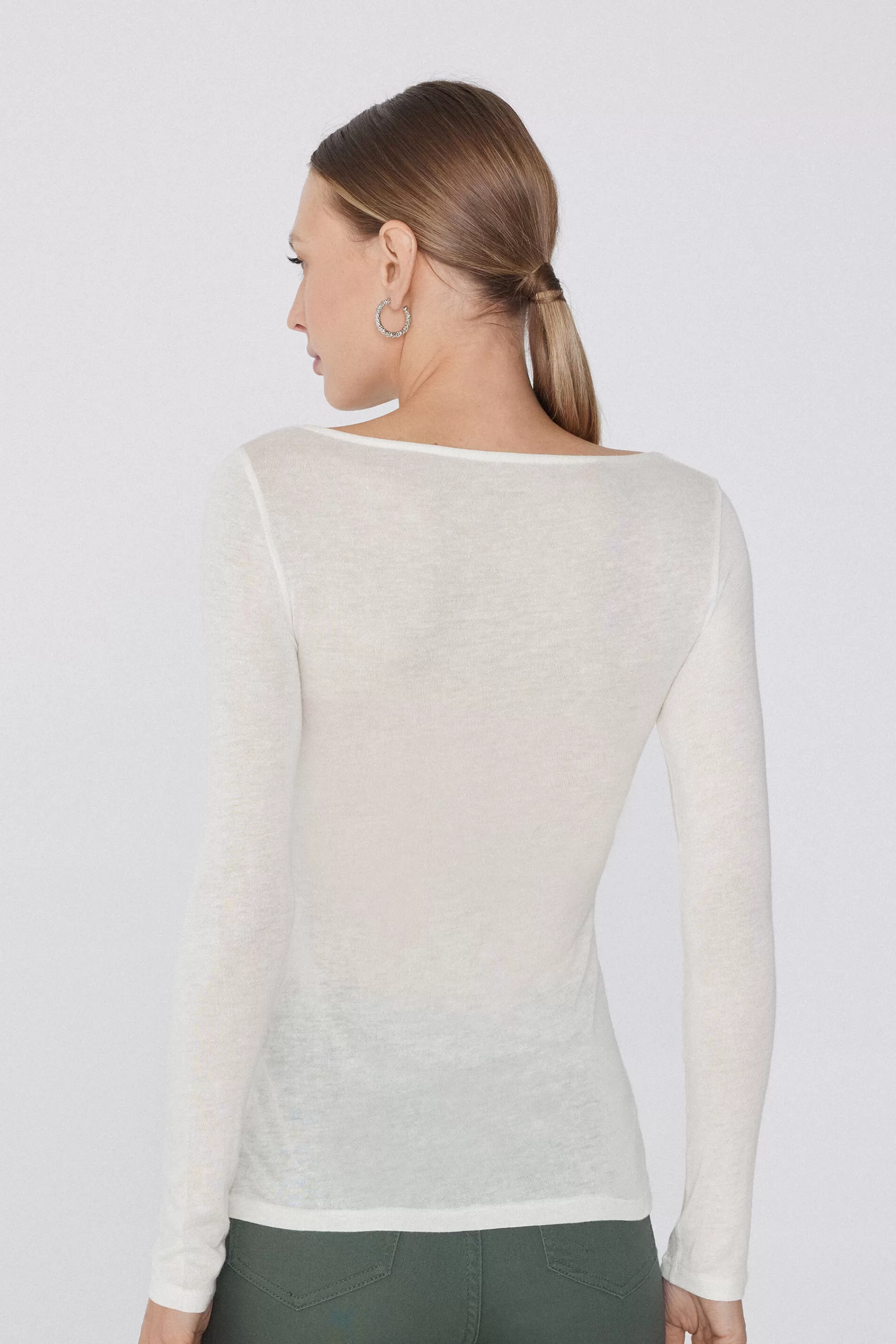 Best Sale Maglia Con Scollo A Barchetta In Viscosa E Lana Merino - Cardigan E Maglioni - Donna | Maglie termiche | Cardigan e Maglioni