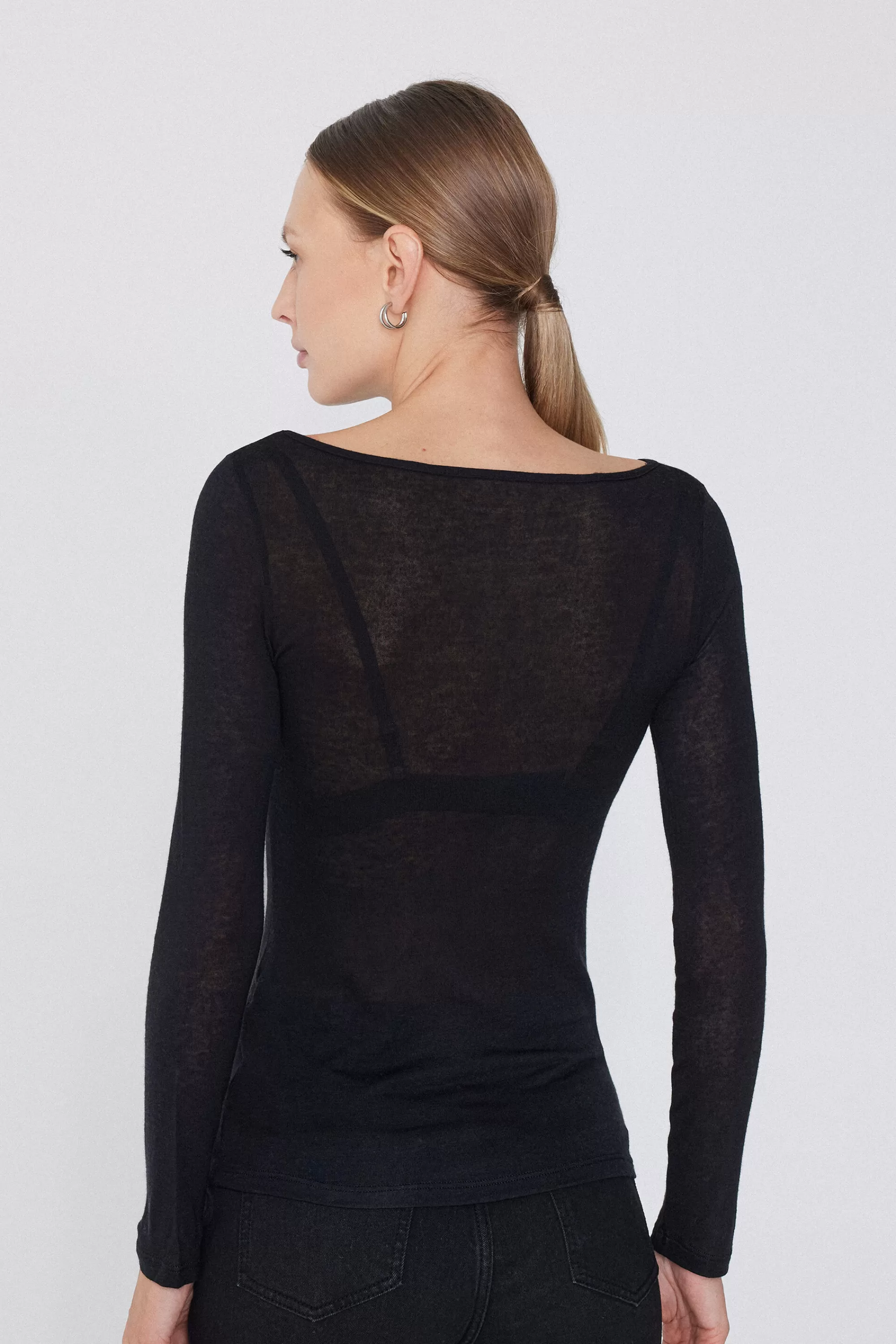 Flash Sale Maglia Con Scollo A Barchetta In Viscosa E Lana Merino - Cardigan E Maglioni - Donna | Maglie termiche | Cardigan e Maglioni