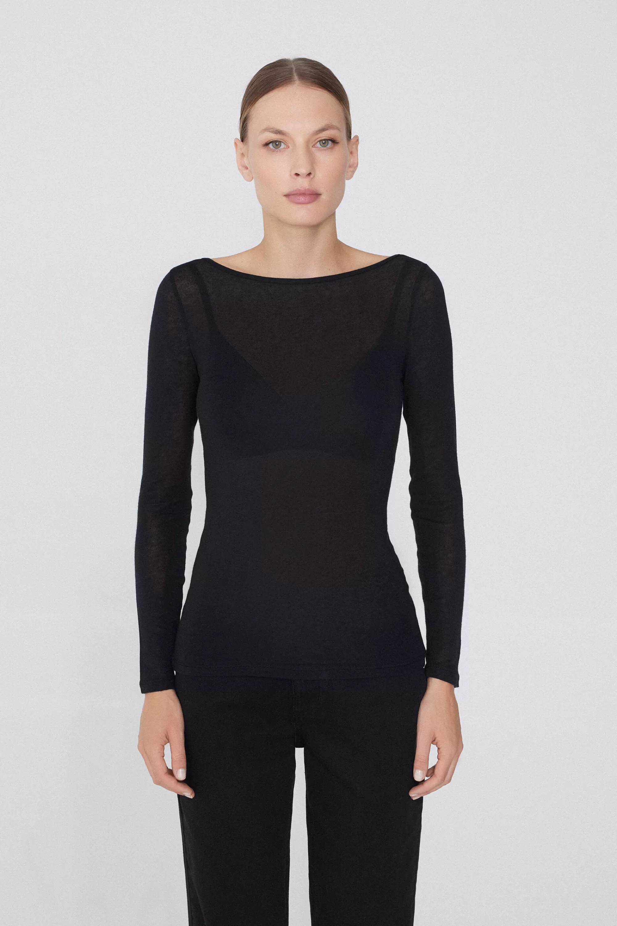 Flash Sale Maglia Con Scollo A Barchetta In Viscosa E Lana Merino - Cardigan E Maglioni - Donna | Maglie termiche | Cardigan e Maglioni