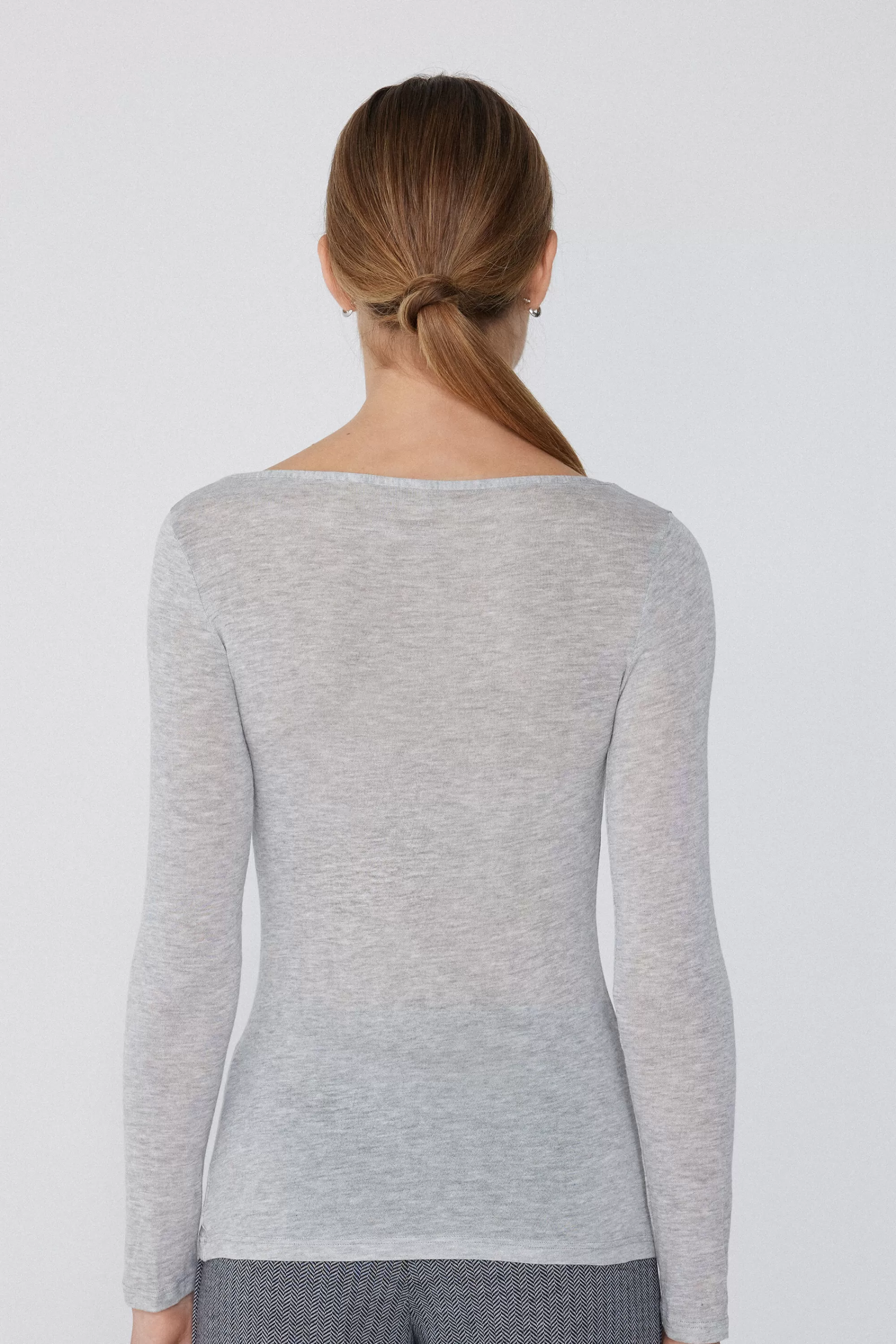 Sale Maglia Con Scollo A Barchetta In Viscosa E Lana Merino - Cardigan E Maglioni - Donna | Maglie termiche | Cardigan e Maglioni