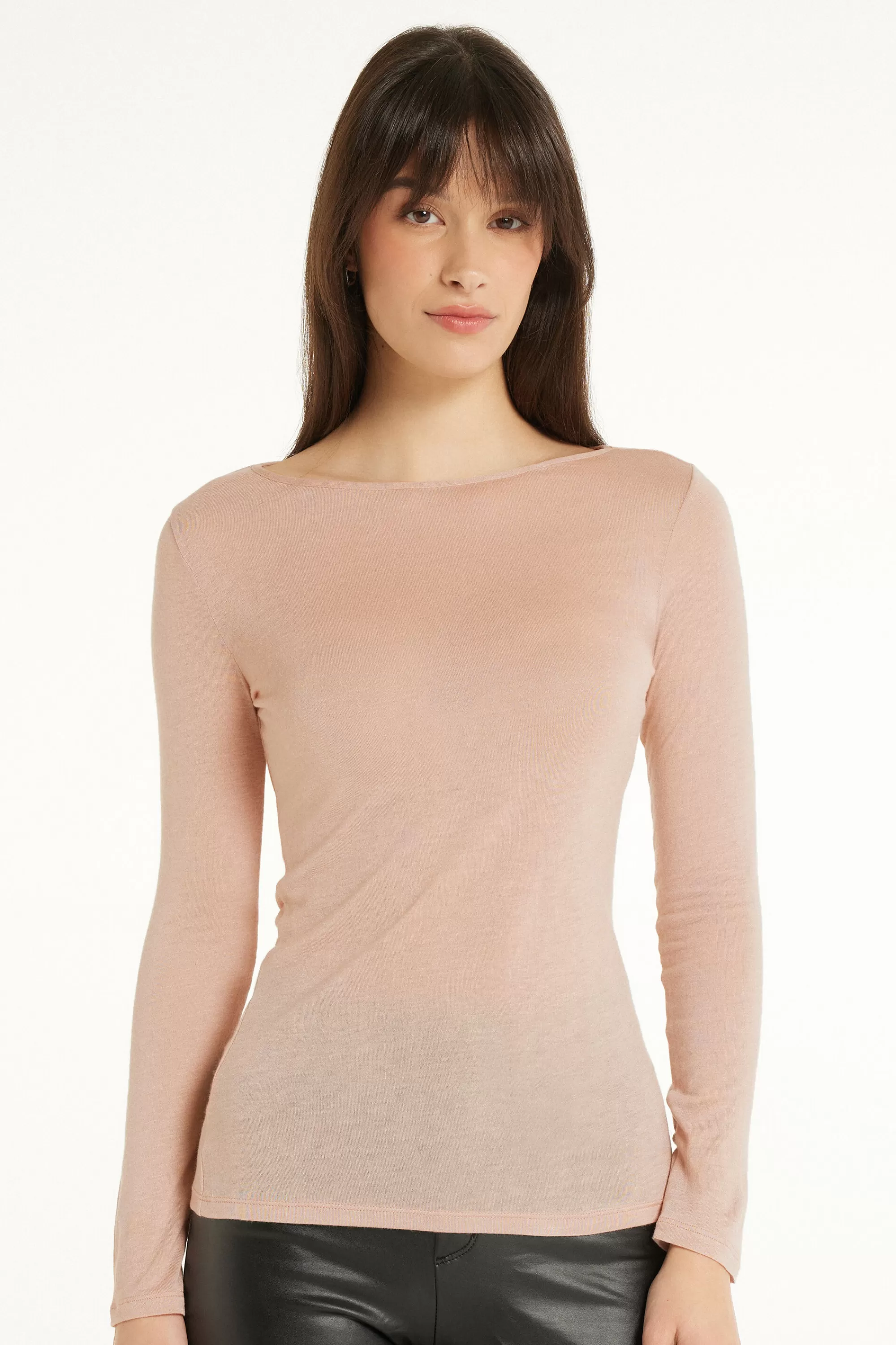 Best Sale Maglia Con Scollo A Barchetta In Viscosa E Lana Merino - Cardigan E Maglioni - Donna | Maglie termiche | Cardigan e Maglioni