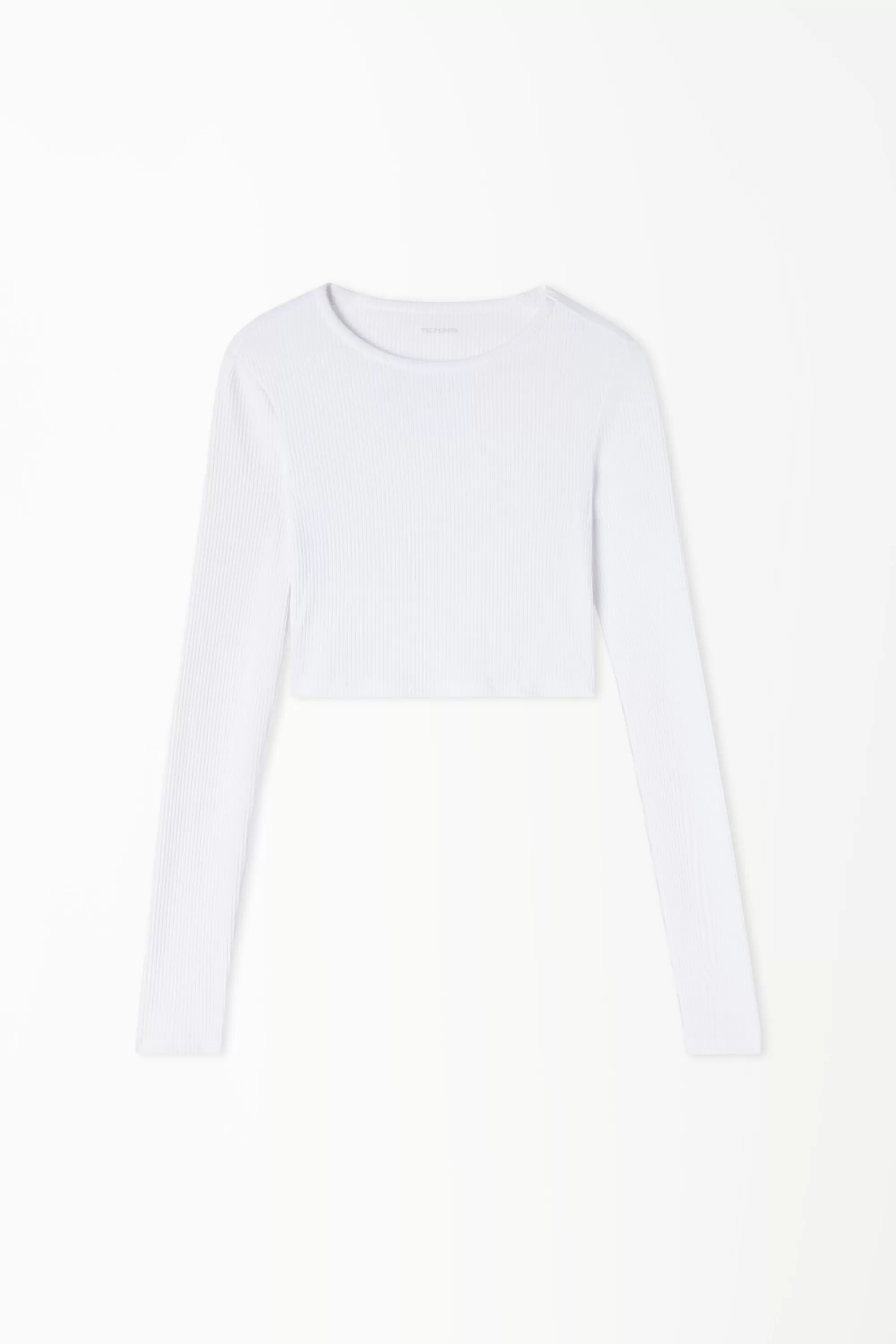 New Maglia Corta A Manica Lunga Girocollo A Costine - Maglie Maniche Lunghe - Donna | Maglie maniche lunghe