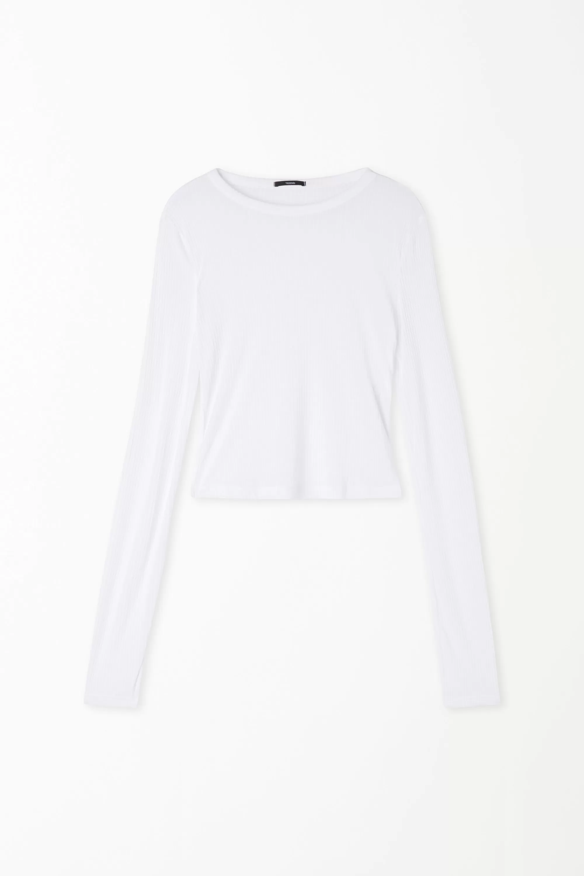 Shop Maglia Corta A Manica Lunga Viscosa Ultraleggera A Costine - Maglie Maniche Lunghe - Donna | Maglie maniche lunghe