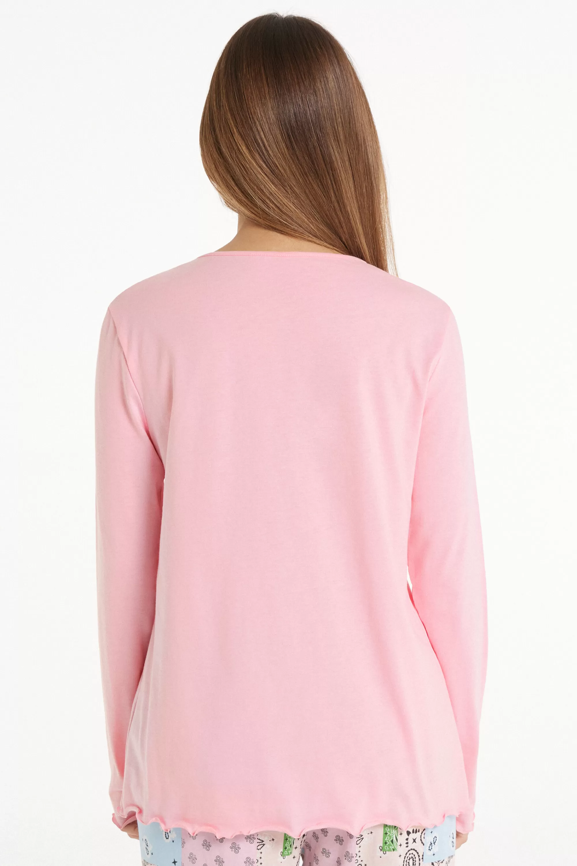 Hot Maglia Cotone Manica Lunga Punto Bambola - Pigiami Combinabili - Donna | Maglie maniche lunghe | Pigiami combinabili