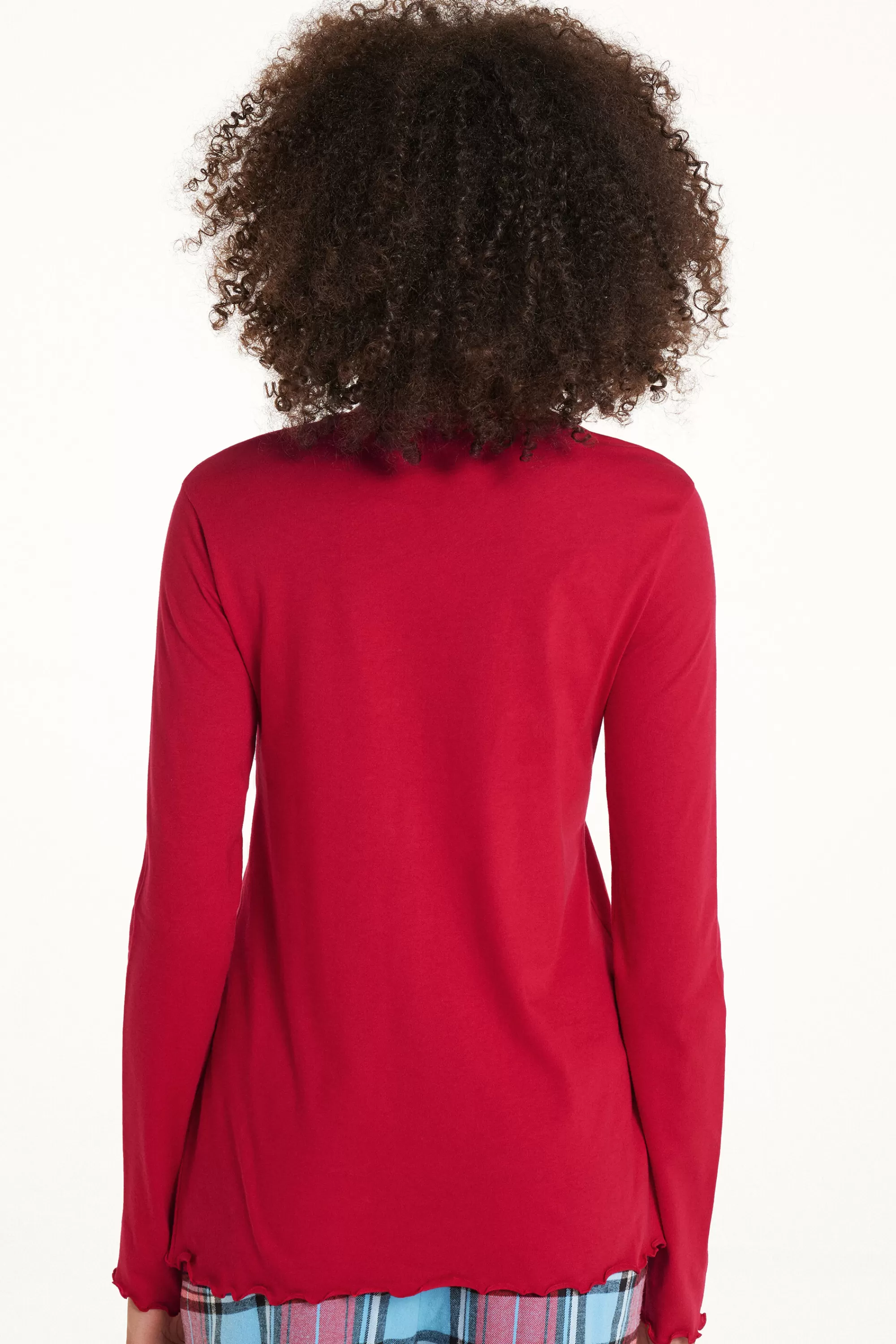 Outlet Maglia Cotone Manica Lunga Punto Bambola - Pigiami Combinabili - Donna | Maglie maniche lunghe | Pigiami combinabili