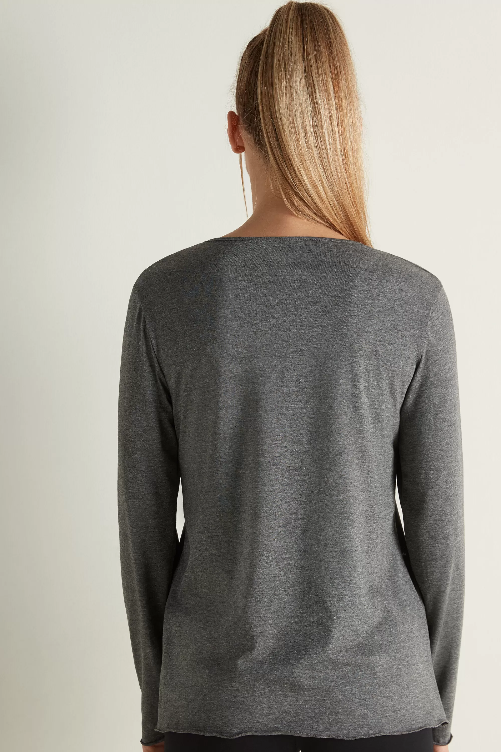 Hot Maglia Cotone Manica Lunga Punto Bambola - Pigiami Combinabili - Donna | Maglie maniche lunghe | Pigiami combinabili