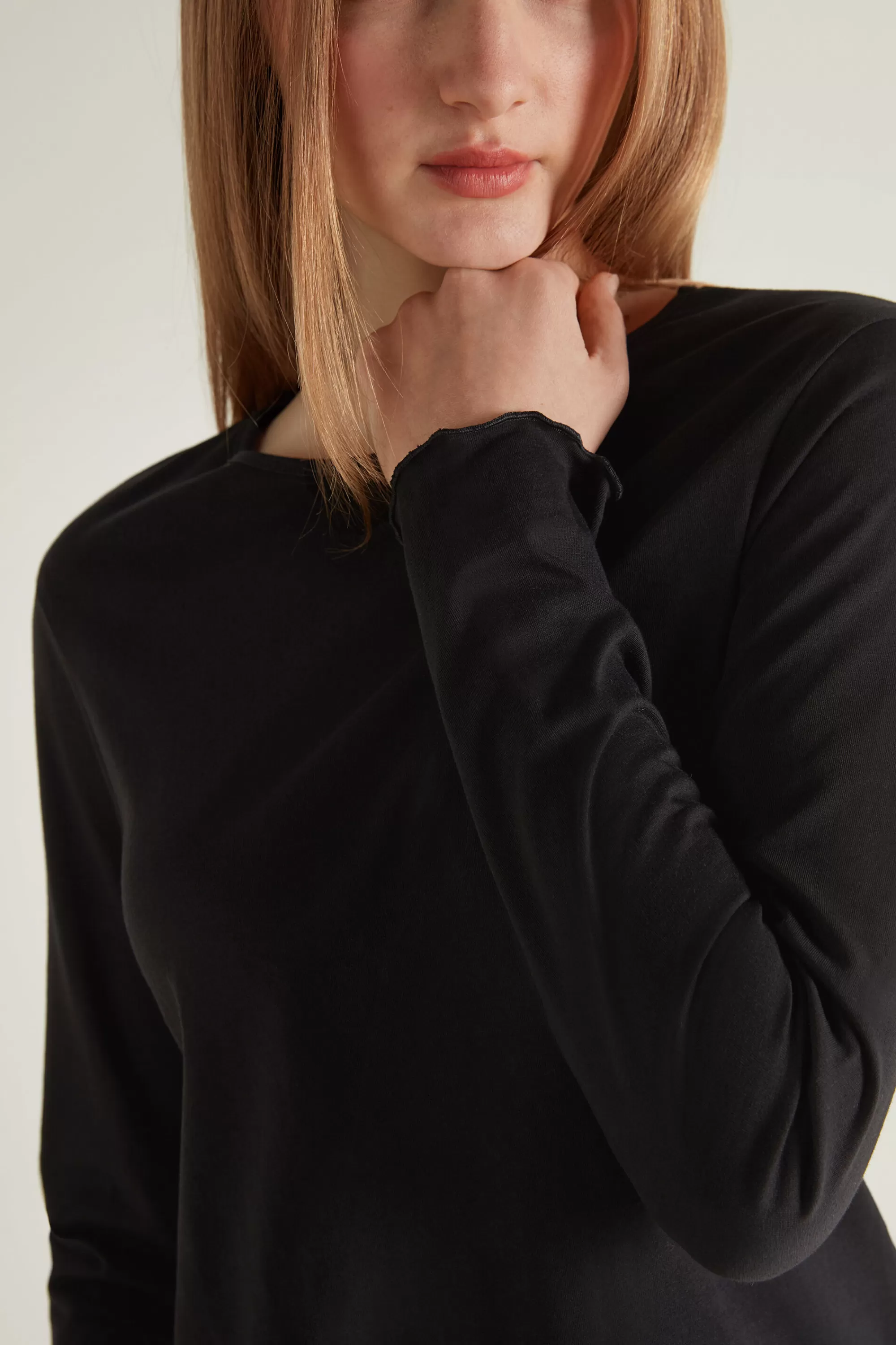 Fashion Maglia Cotone Manica Lunga Punto Bambola - Pigiami Combinabili - Donna | Maglie maniche lunghe | Pigiami combinabili