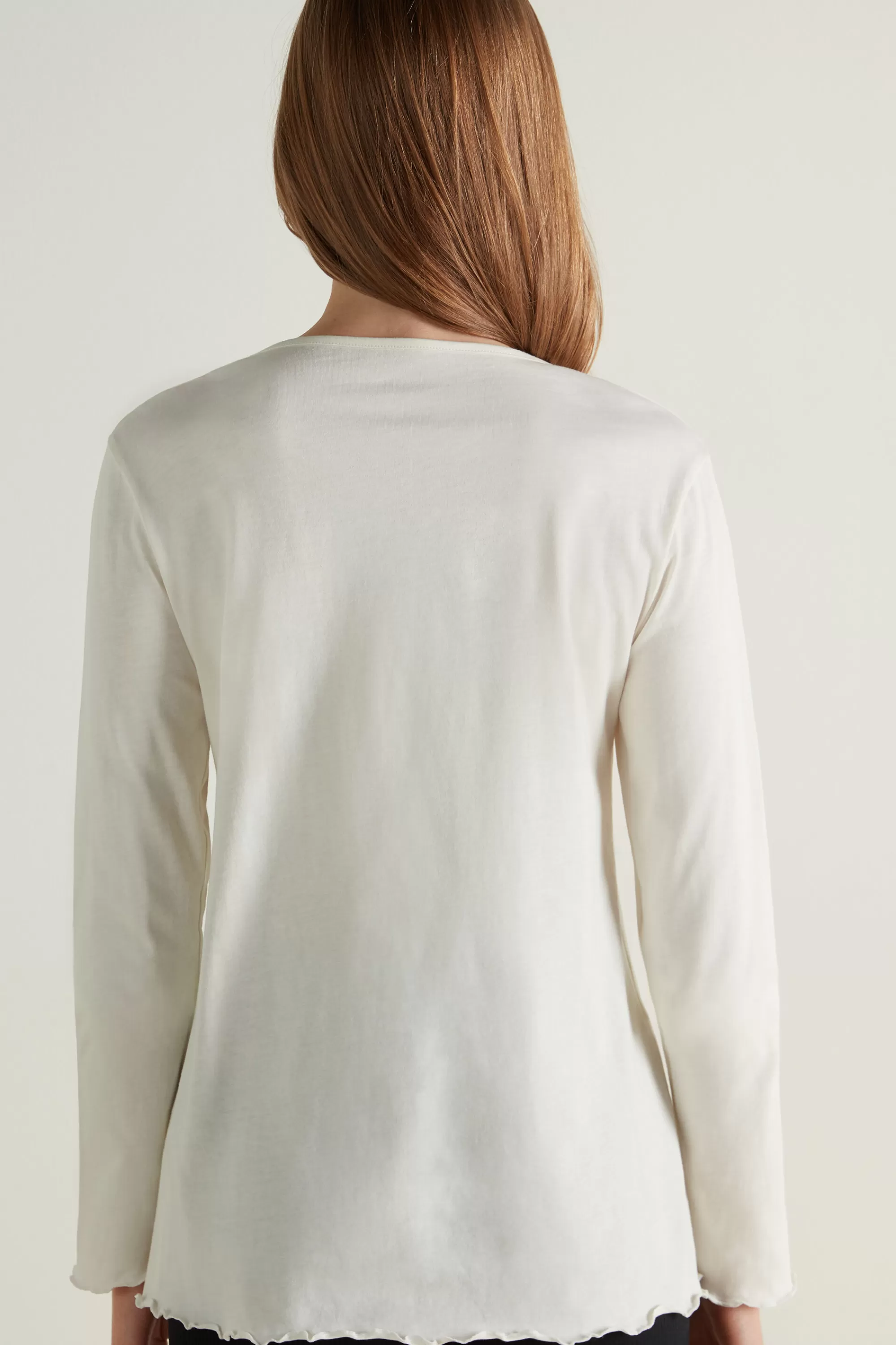 Online Maglia Cotone Manica Lunga Punto Bambola - Pigiami Combinabili - Donna | Maglie maniche lunghe | Pigiami combinabili