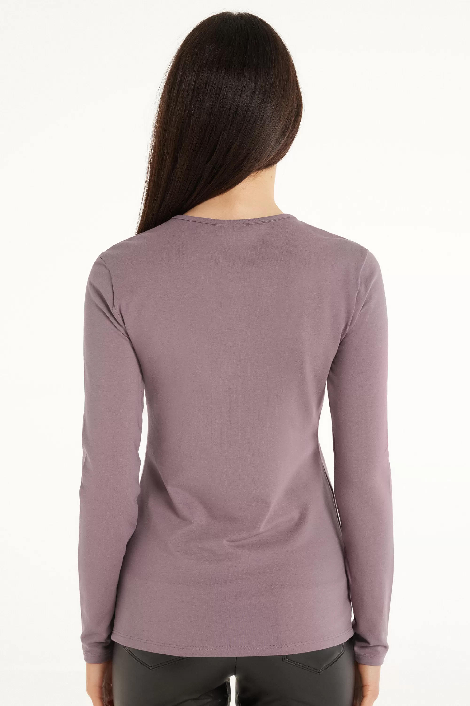 Cheap Maglia Girocollo Cotone E Modal Termico - Maglie Maniche Lunghe - Donna | Maglie termiche | Maglie maniche lunghe