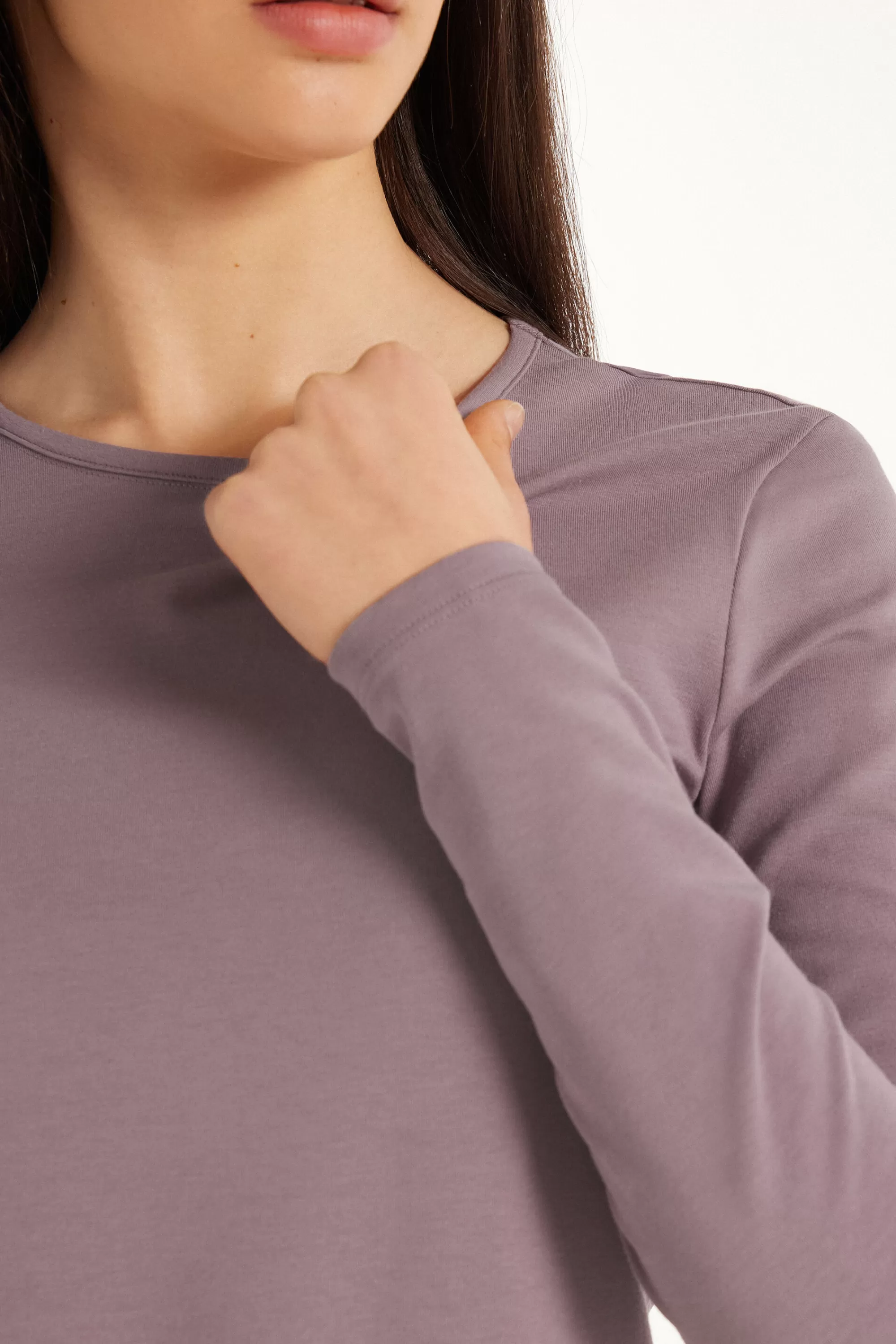 Cheap Maglia Girocollo Cotone E Modal Termico - Maglie Maniche Lunghe - Donna | Maglie termiche | Maglie maniche lunghe
