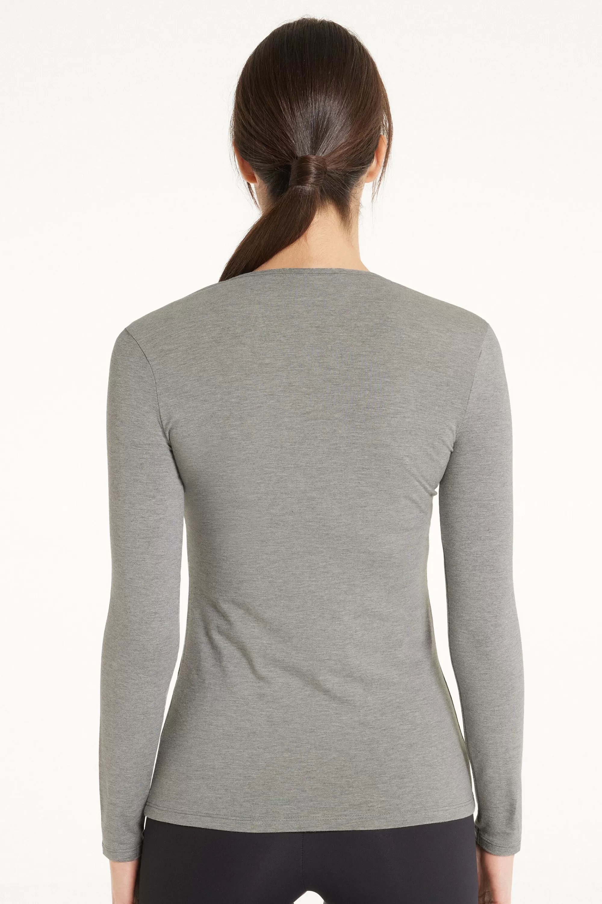 Flash Sale Maglia Girocollo Cotone E Modal Termico - Maglie Maniche Lunghe - Donna | Maglie termiche | Maglie maniche lunghe