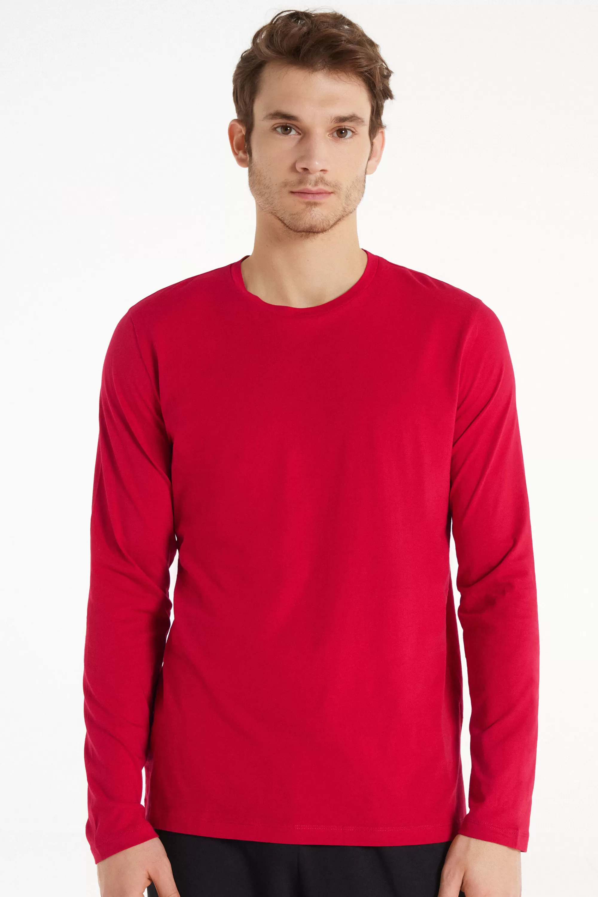 Store Maglia Girocollo Manica Lunga Cotone - Maglie Maniche Lunghe - Uomo | Maglie maniche lunghe