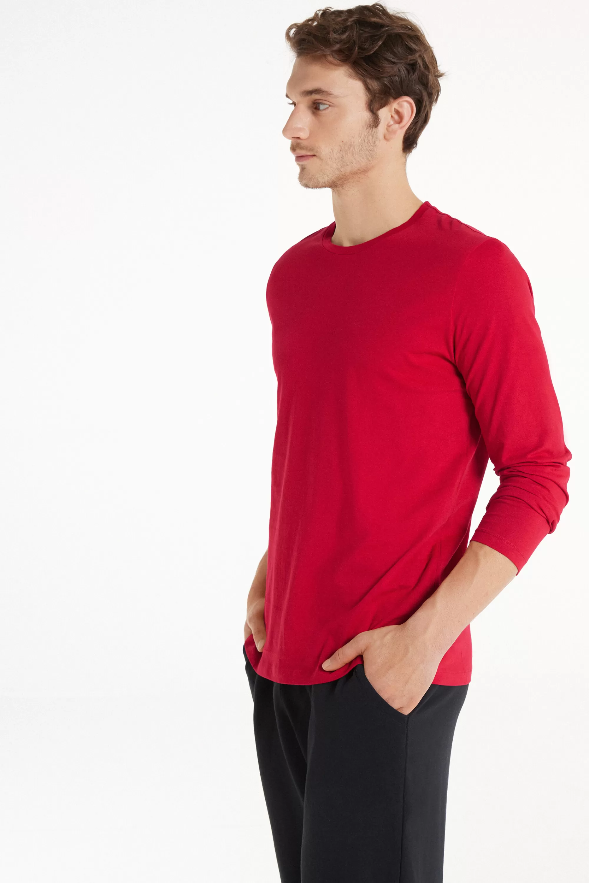 Store Maglia Girocollo Manica Lunga Cotone - Maglie Maniche Lunghe - Uomo | Maglie maniche lunghe