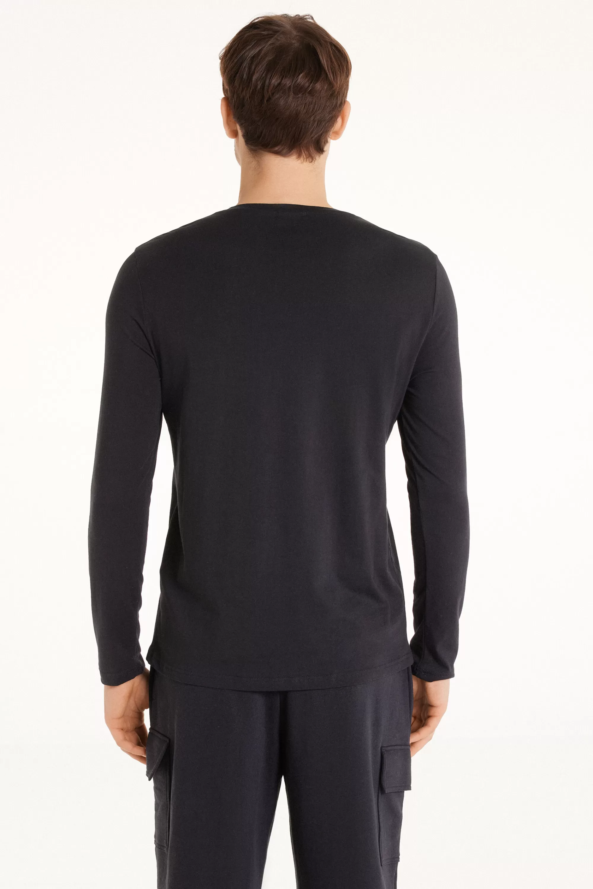 Cheap Maglia Girocollo Manica Lunga Cotone - Maglie Maniche Lunghe - Uomo | Maglie maniche lunghe