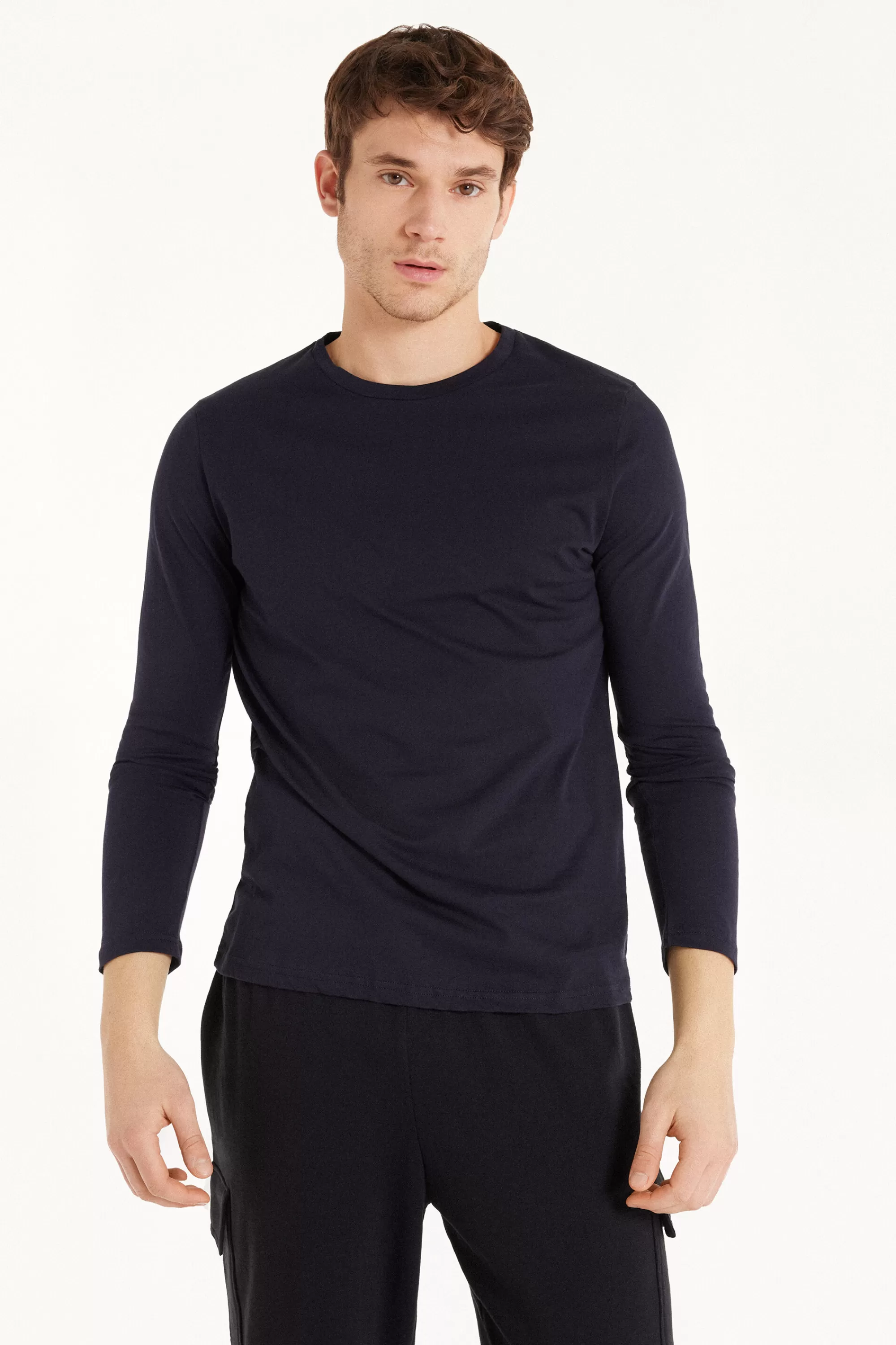 Clearance Maglia Girocollo Manica Lunga Cotone - Maglie Maniche Lunghe - Uomo | Maglie maniche lunghe
