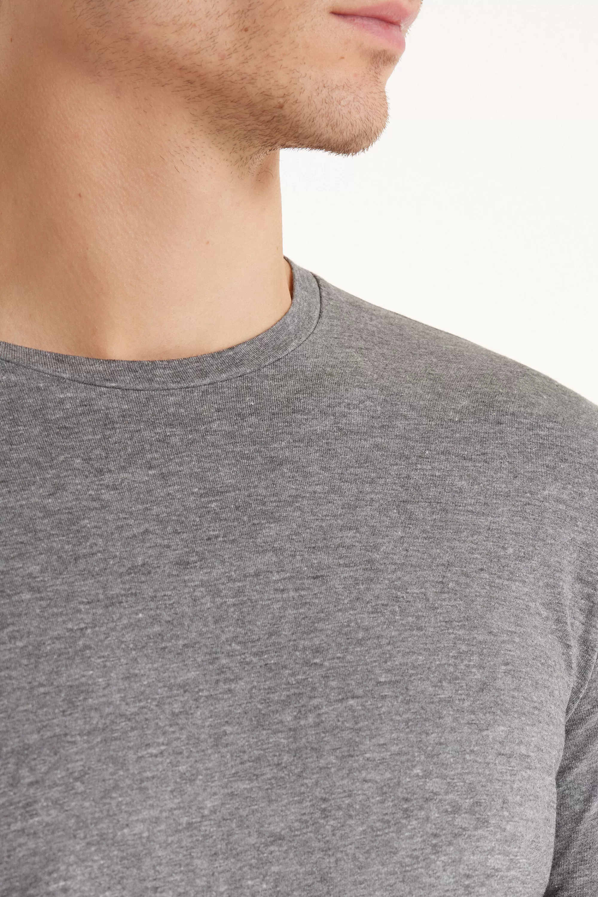 Flash Sale Maglia Girocollo Manica Lunga Cotone - Maglie Maniche Lunghe - Uomo | Maglie maniche lunghe