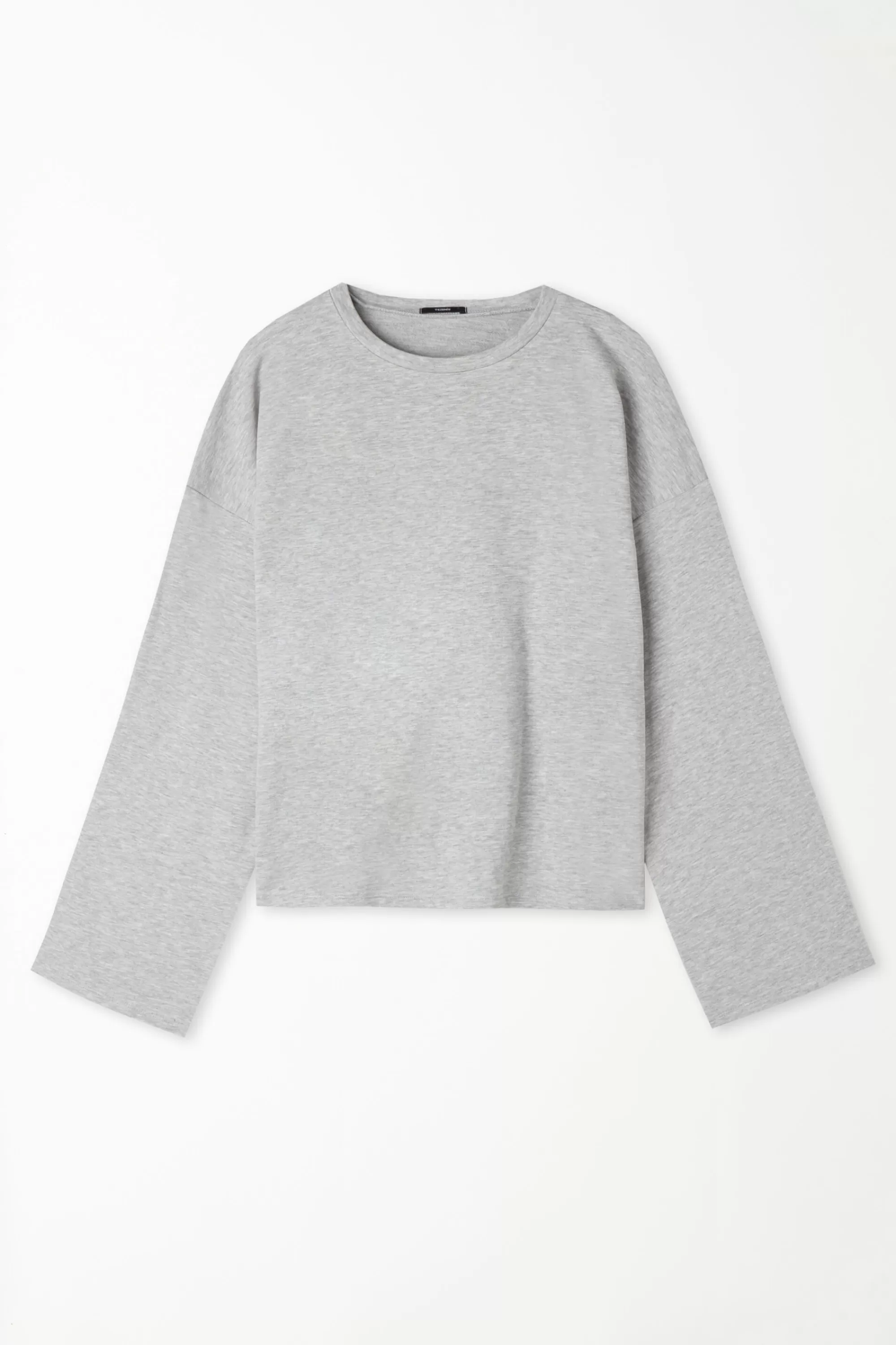 Fashion Maglia In Felpa Manica Lunga In Cotone Comfy - Pigiami Combinabili - Donna | Felpe | Maglie maniche lunghe