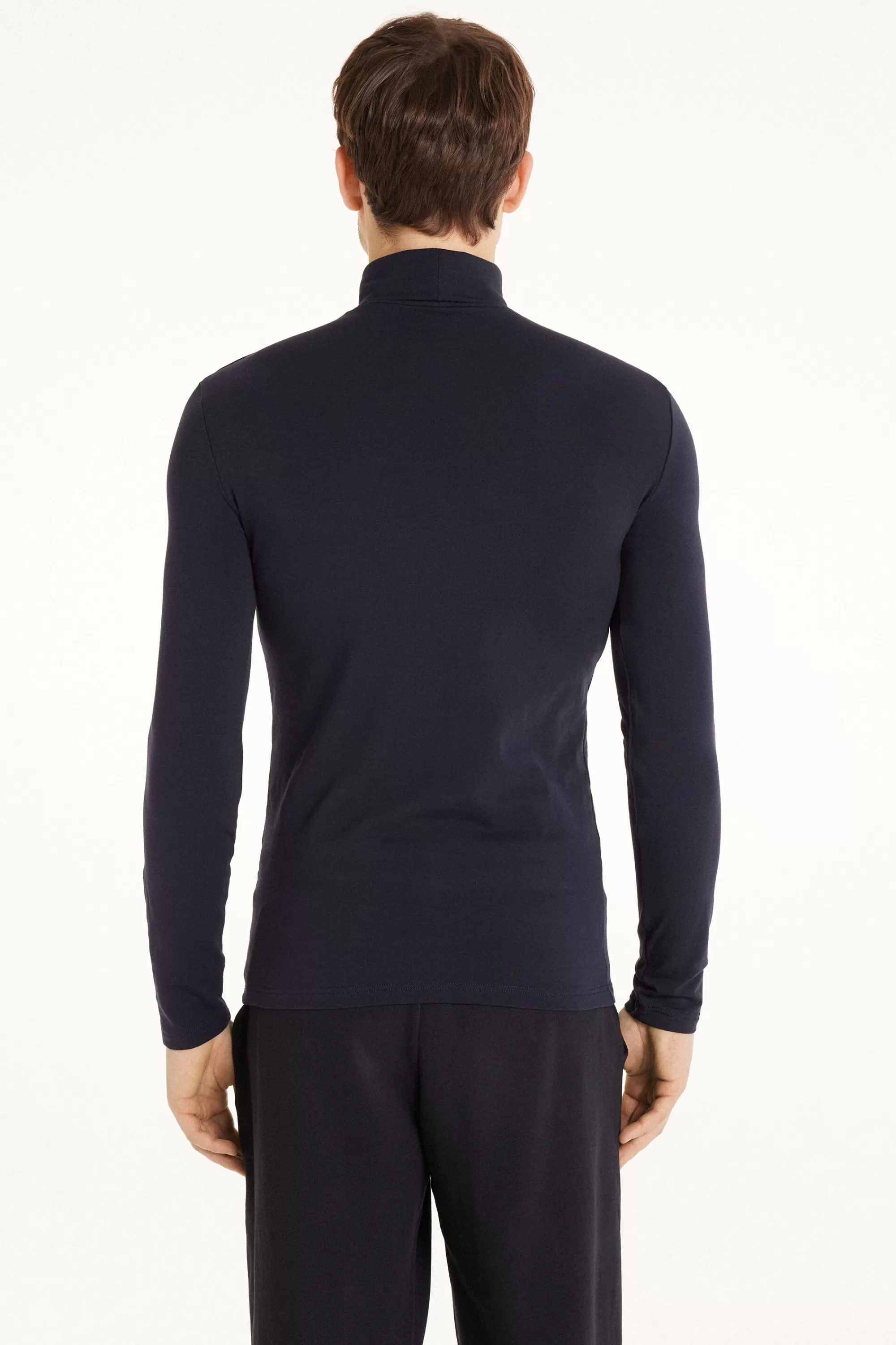 Clearance Maglia Manica Lunga Collo Alto Cotone Termico - Maglie Maniche Lunghe - Uomo | Maglie termiche | Maglie maniche lunghe