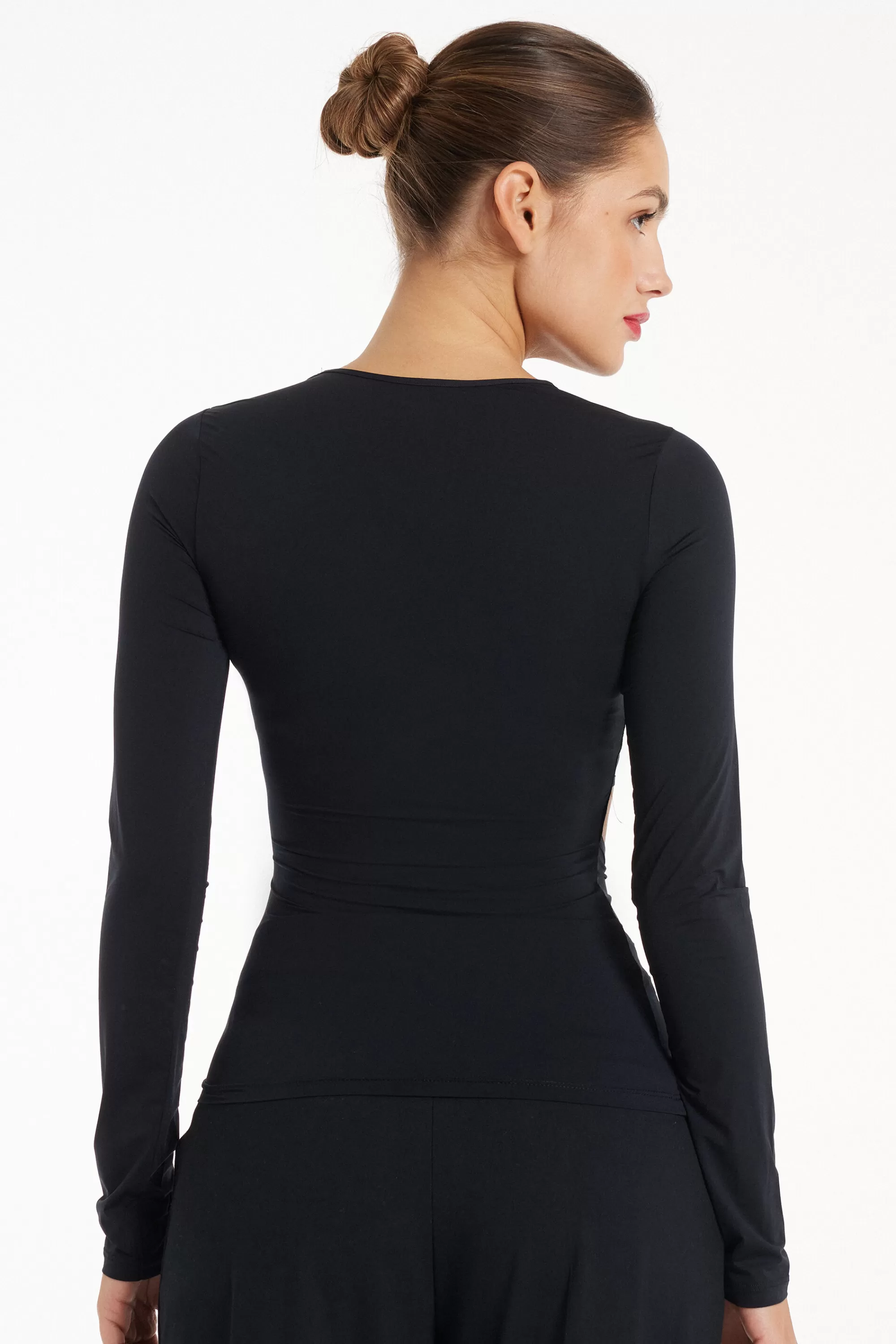 Store Maglia Manica Lunga Con Cut-Out In Microfibra - Maglie Maniche Lunghe - Donna | Maglie maniche lunghe