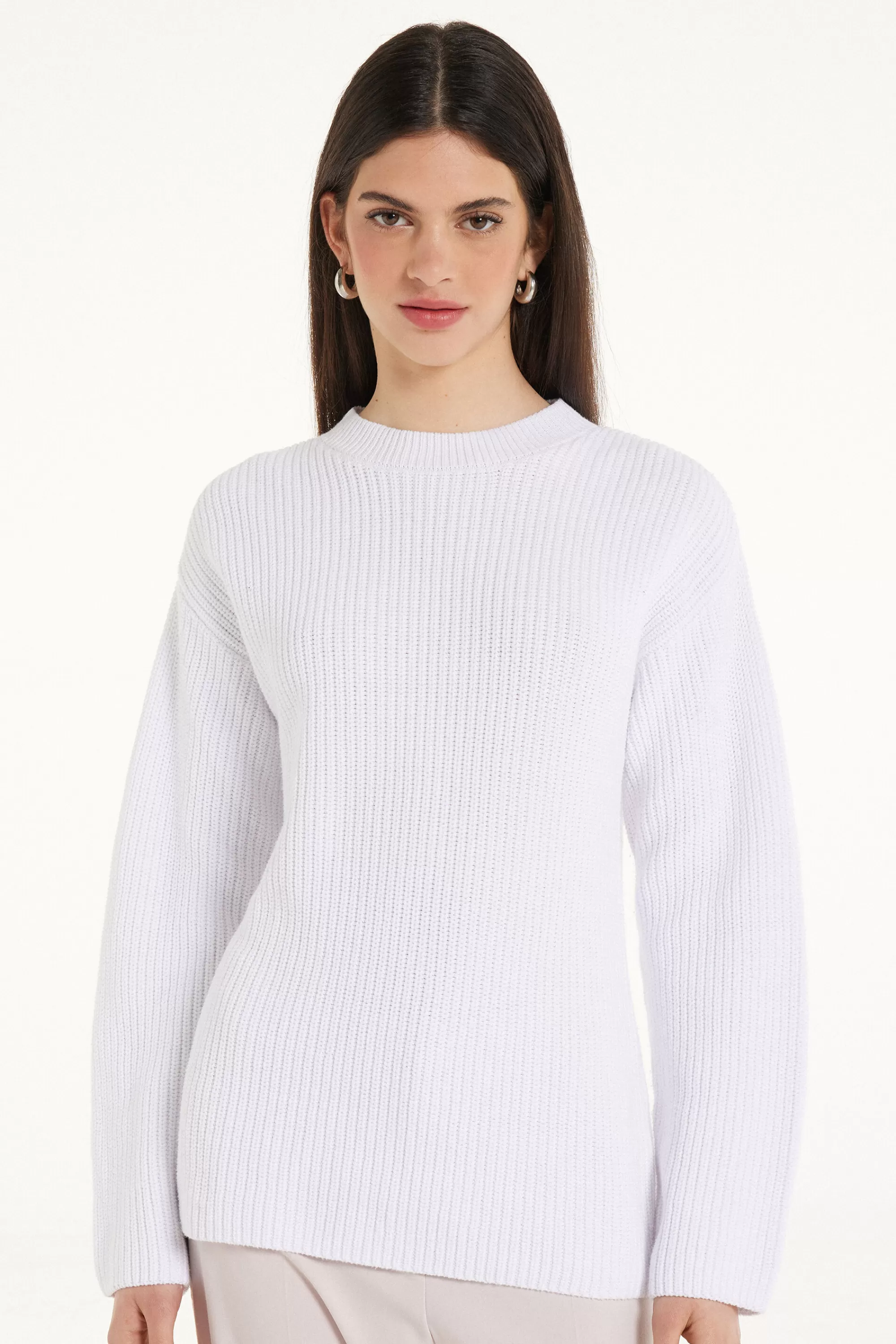 Hot Maglia Manica Lunga Girocollo Costa Calato - Maglie Maniche Lunghe - Donna | Maglie maniche lunghe
