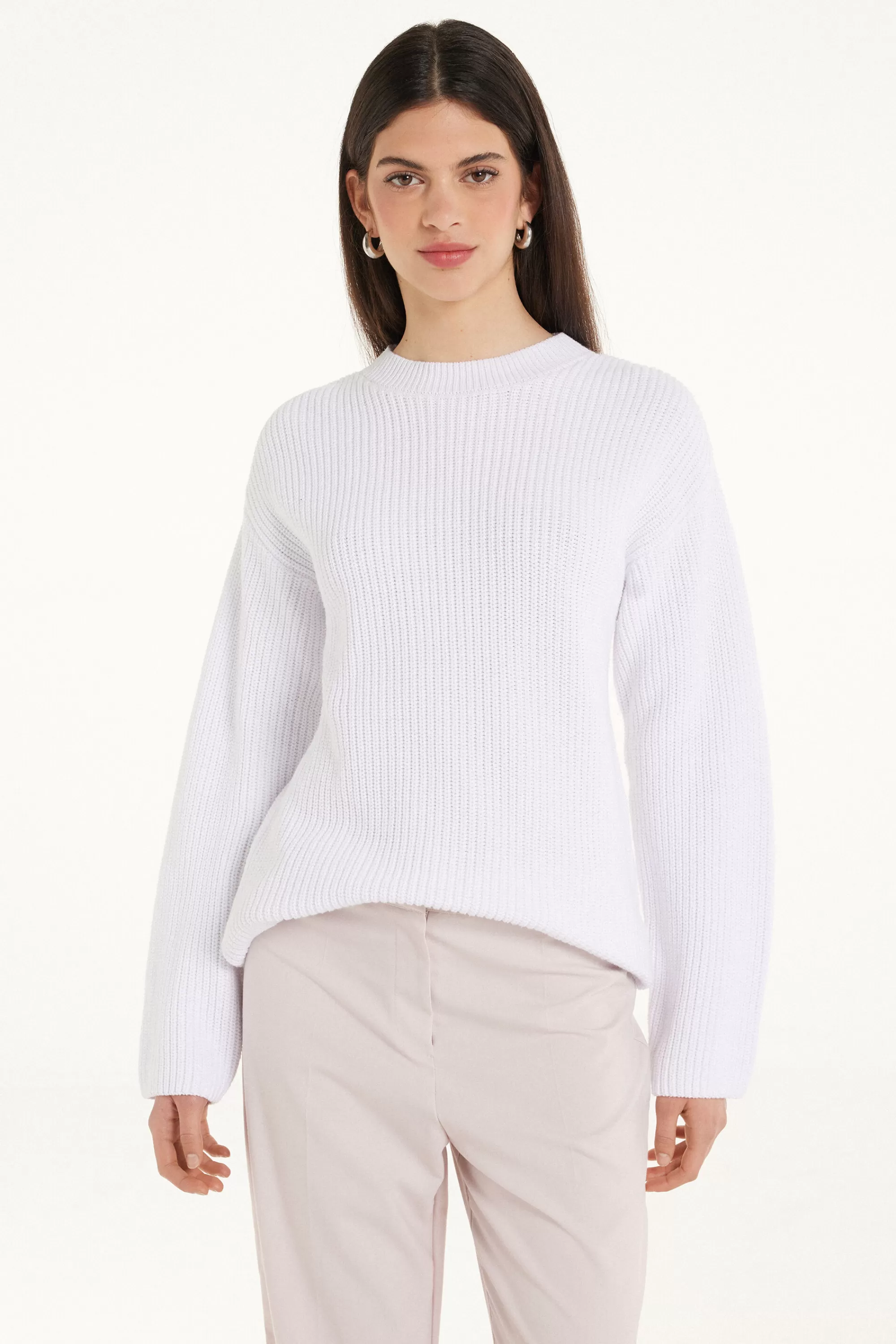 Hot Maglia Manica Lunga Girocollo Costa Calato - Maglie Maniche Lunghe - Donna | Maglie maniche lunghe