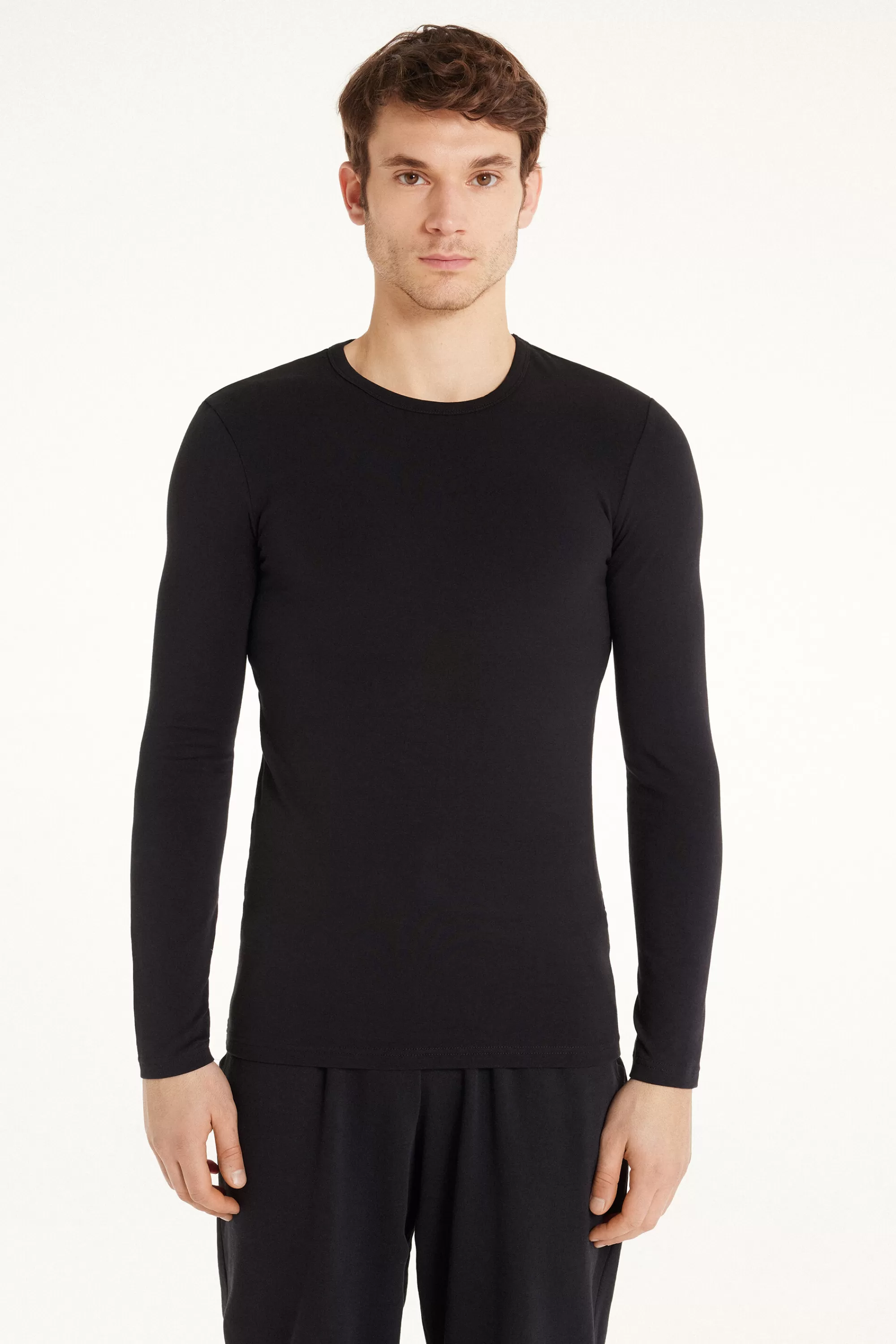Shop Maglia Manica Lunga Girocollo Cotone Termico - Maglie Maniche Lunghe - Uomo | Maglie termiche | Maglie maniche lunghe