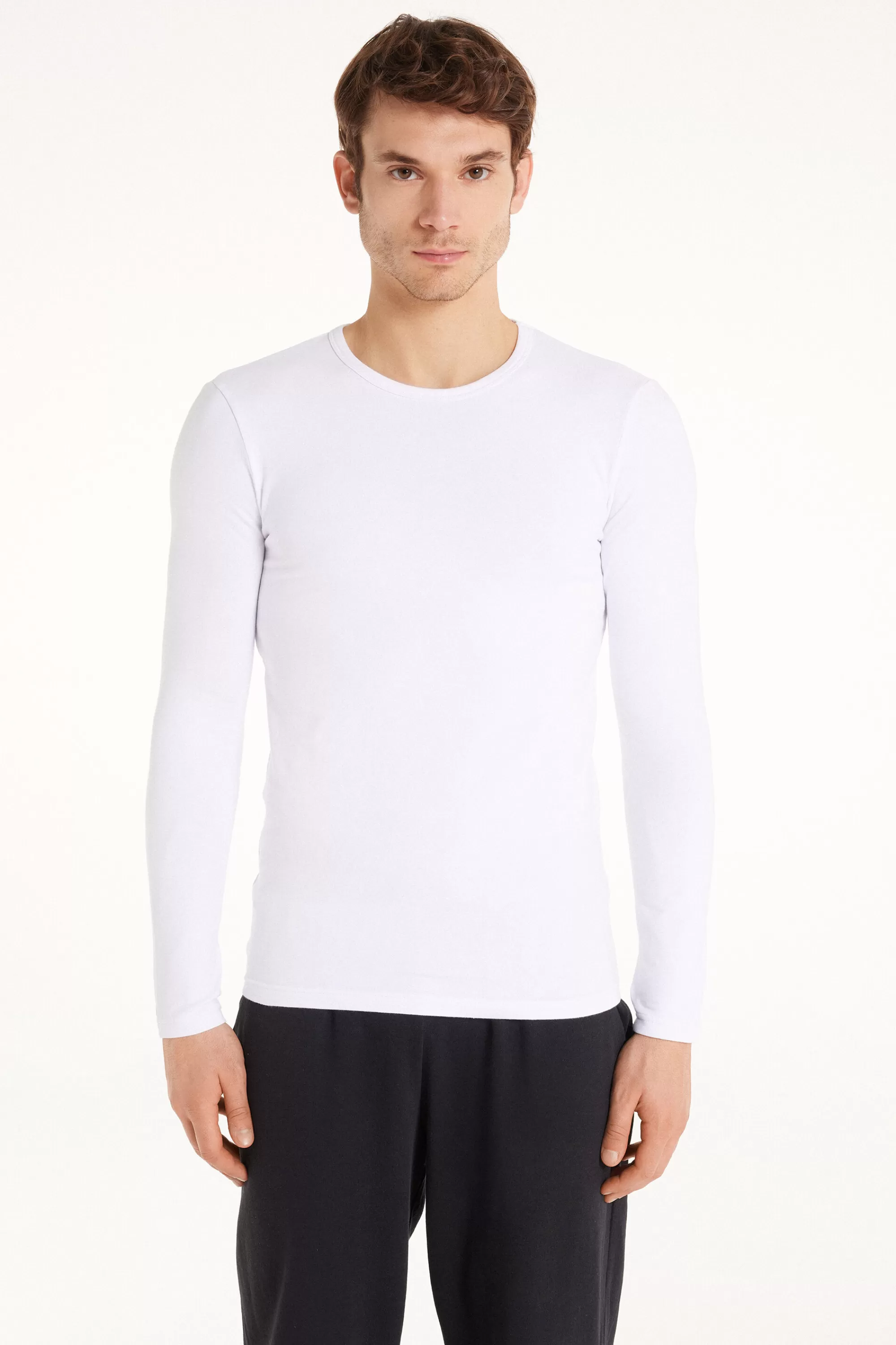 Cheap Maglia Manica Lunga Girocollo Cotone Termico - Maglie Maniche Lunghe - Uomo | Maglie termiche | Maglie maniche lunghe