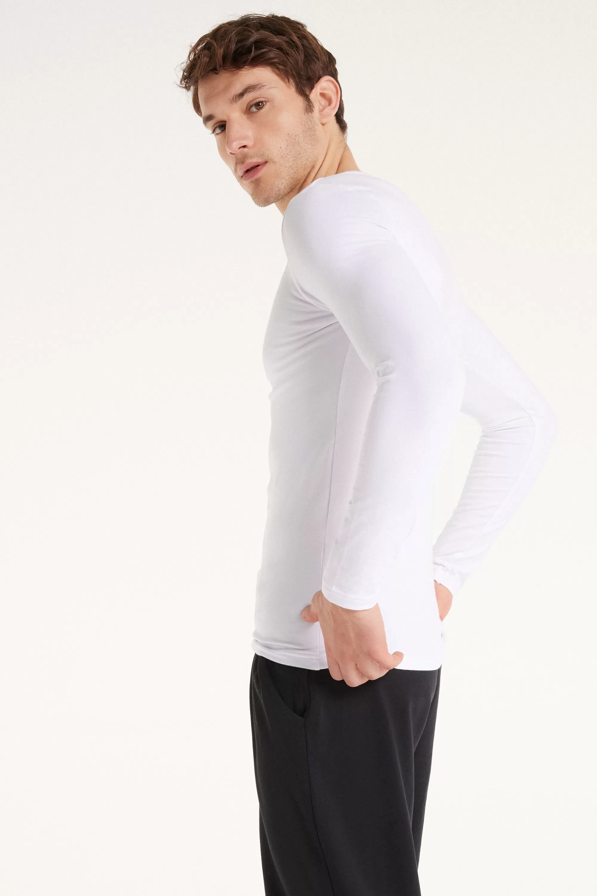 Cheap Maglia Manica Lunga Girocollo Cotone Termico - Maglie Maniche Lunghe - Uomo | Maglie termiche | Maglie maniche lunghe