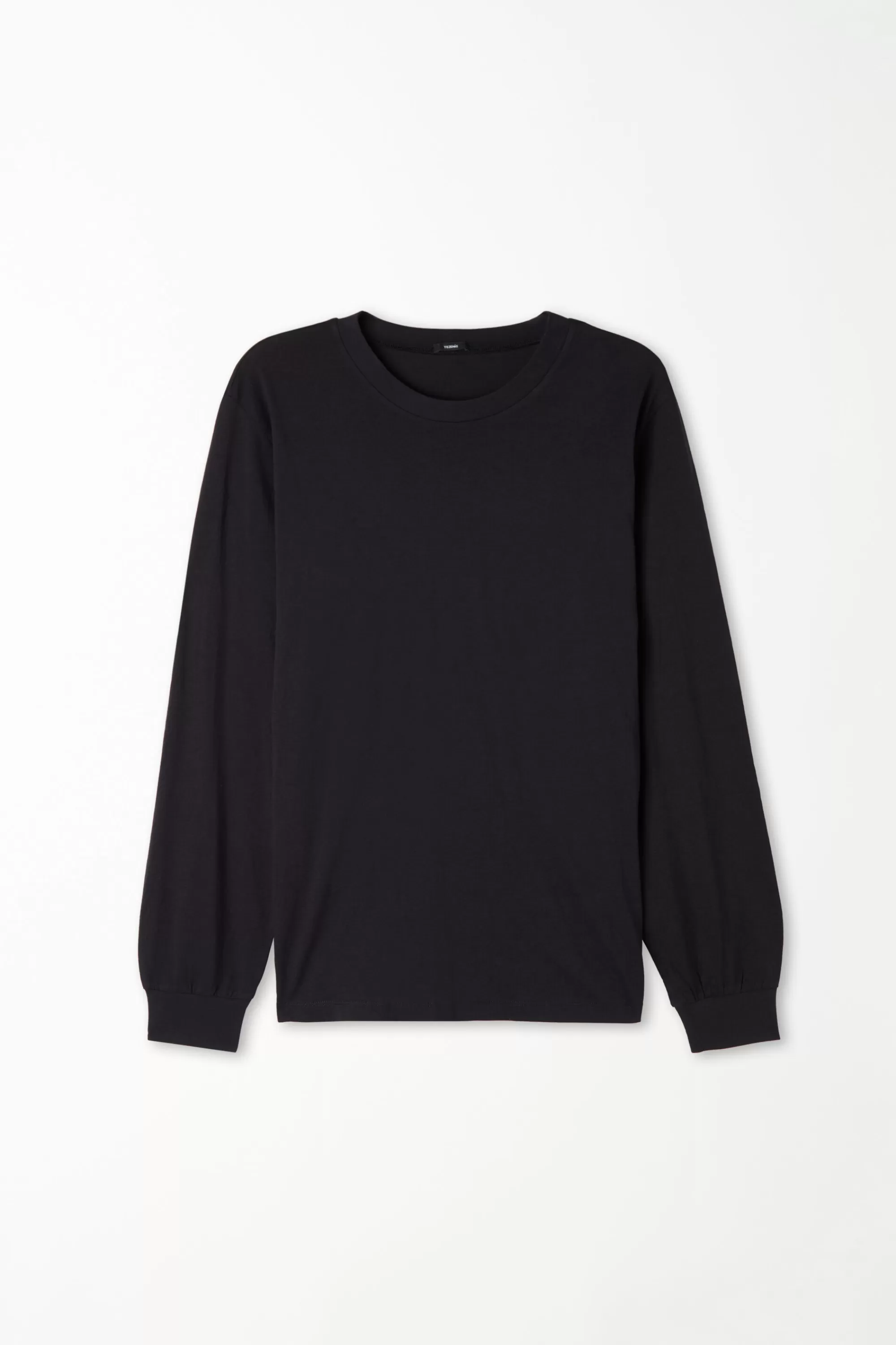 Outlet Maglia Manica Lunga Girocollo In Cotone Con Stampa - Pigiami Lunghi - Uomo | Pigiami lunghi