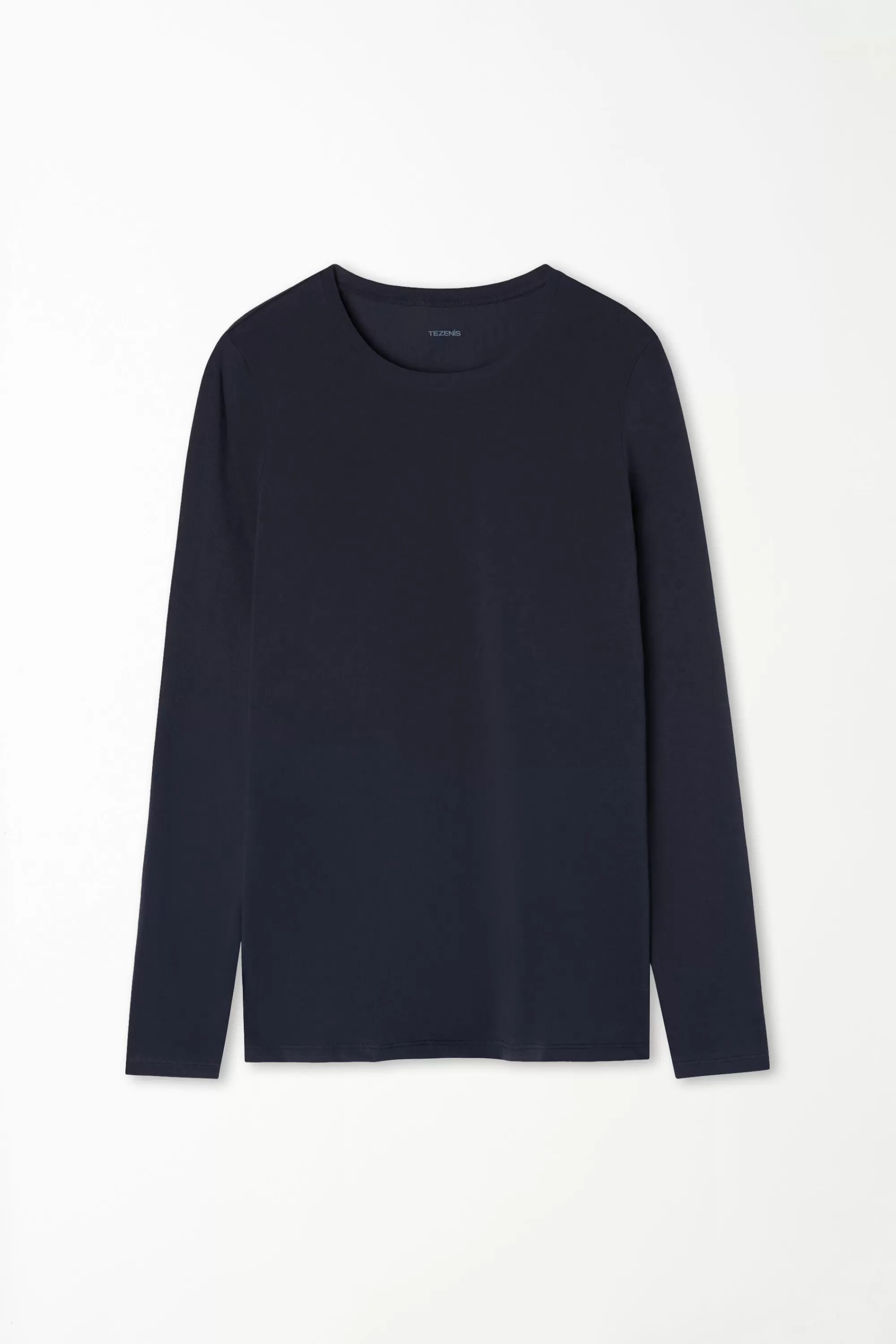 Cheap Maglia Manica Lunga Girocollo In Cotone Elasticizzato - Maglie Maniche Lunghe - Donna | Maglie maniche lunghe