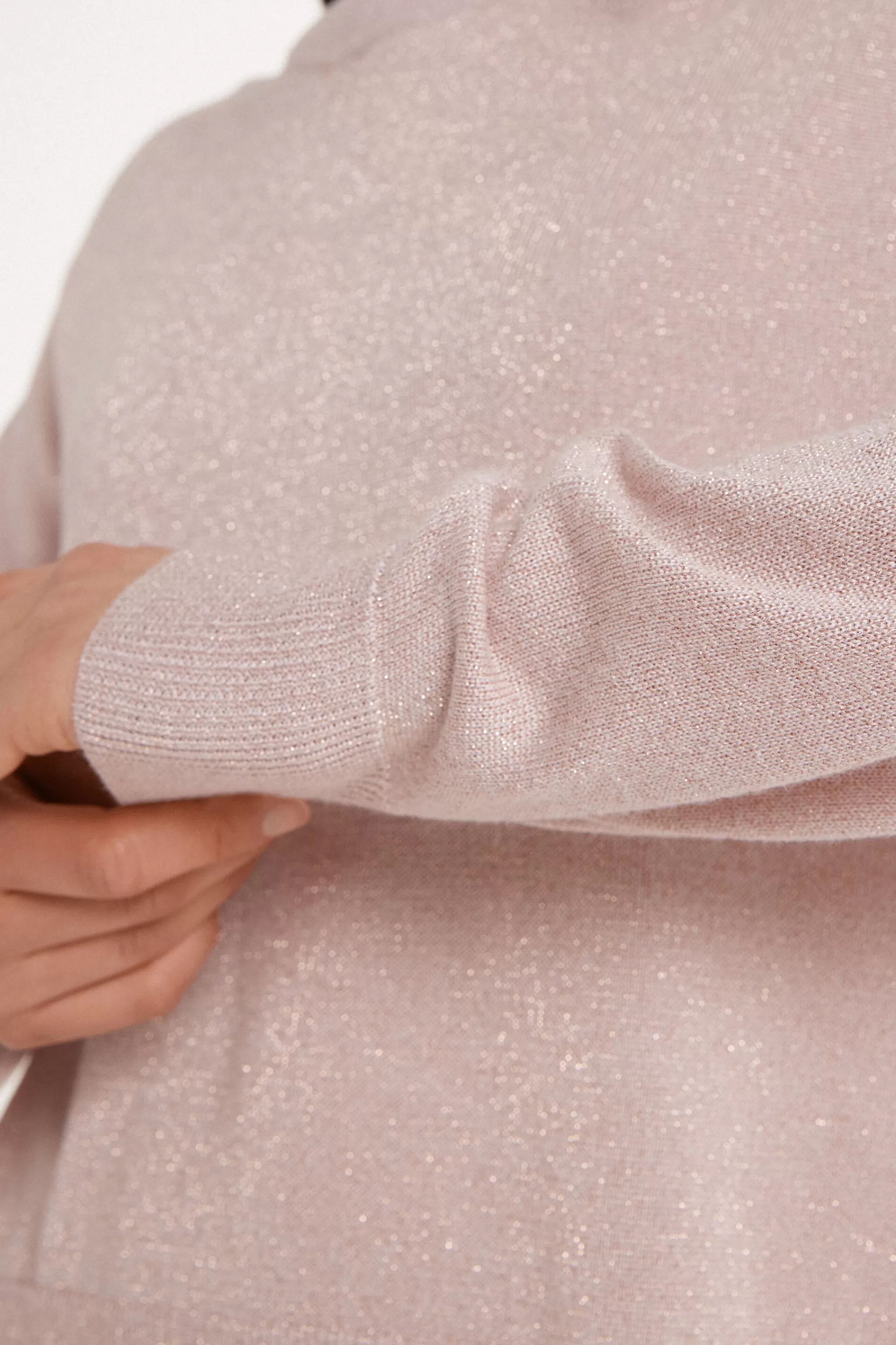 Sale Maglia Manica Lunga Girocollo Spalla Scesa Tessuto Laminato - Maglie Maniche Lunghe - Donna | Maglie maniche lunghe