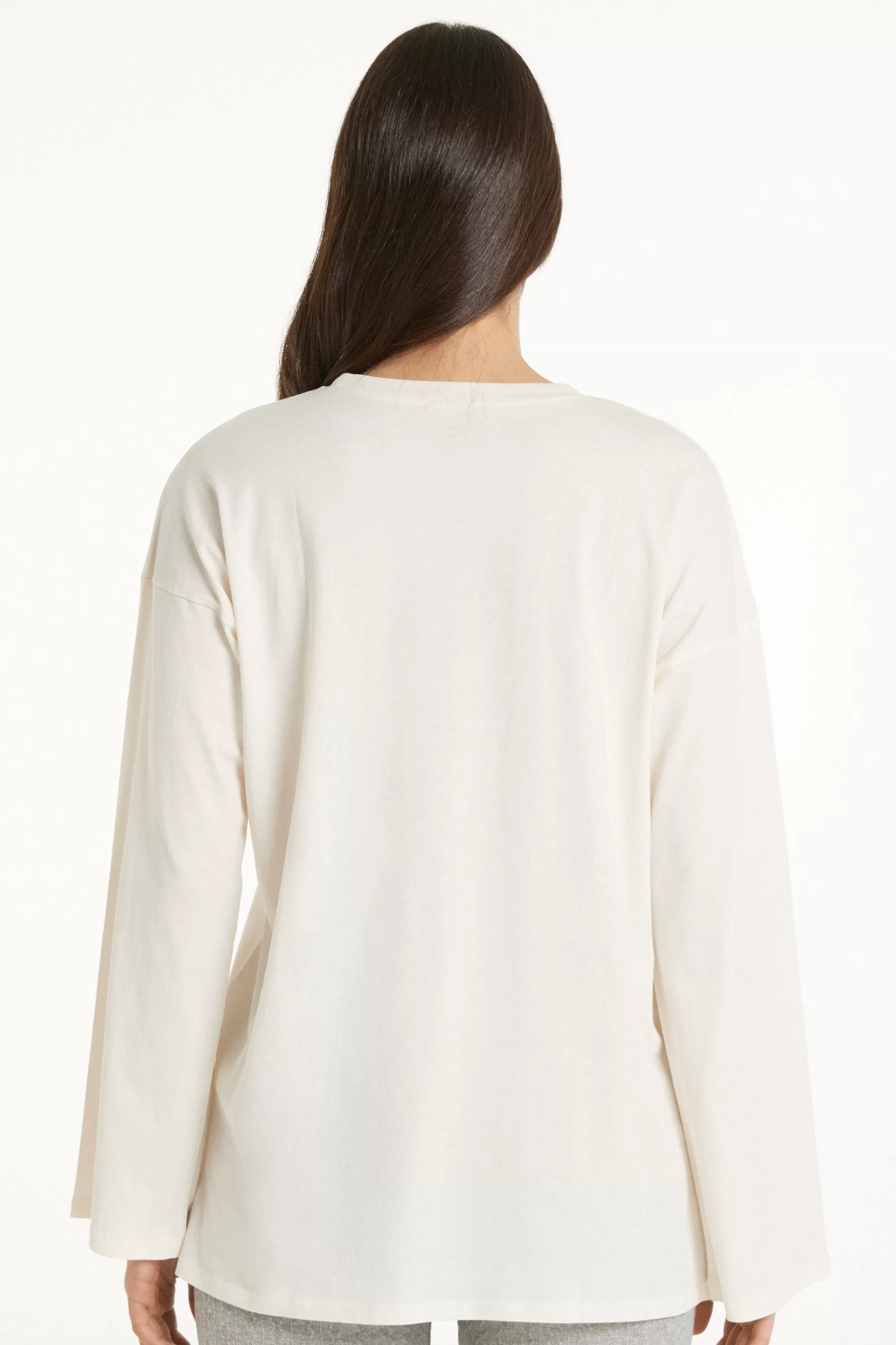 Store Maglia Manica Lunga In Cotone Over - Pigiami Combinabili - Donna | Maglie maniche lunghe | Pigiami combinabili