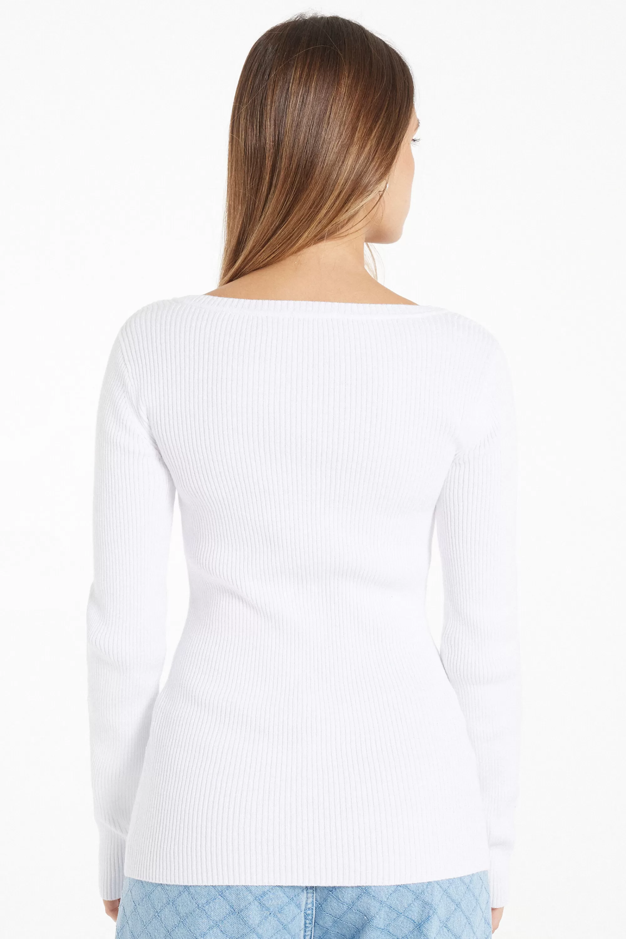 Store Maglia Manica Lunga Scollo A V A Costine - Maglie Maniche Lunghe - Donna | Maglie maniche lunghe