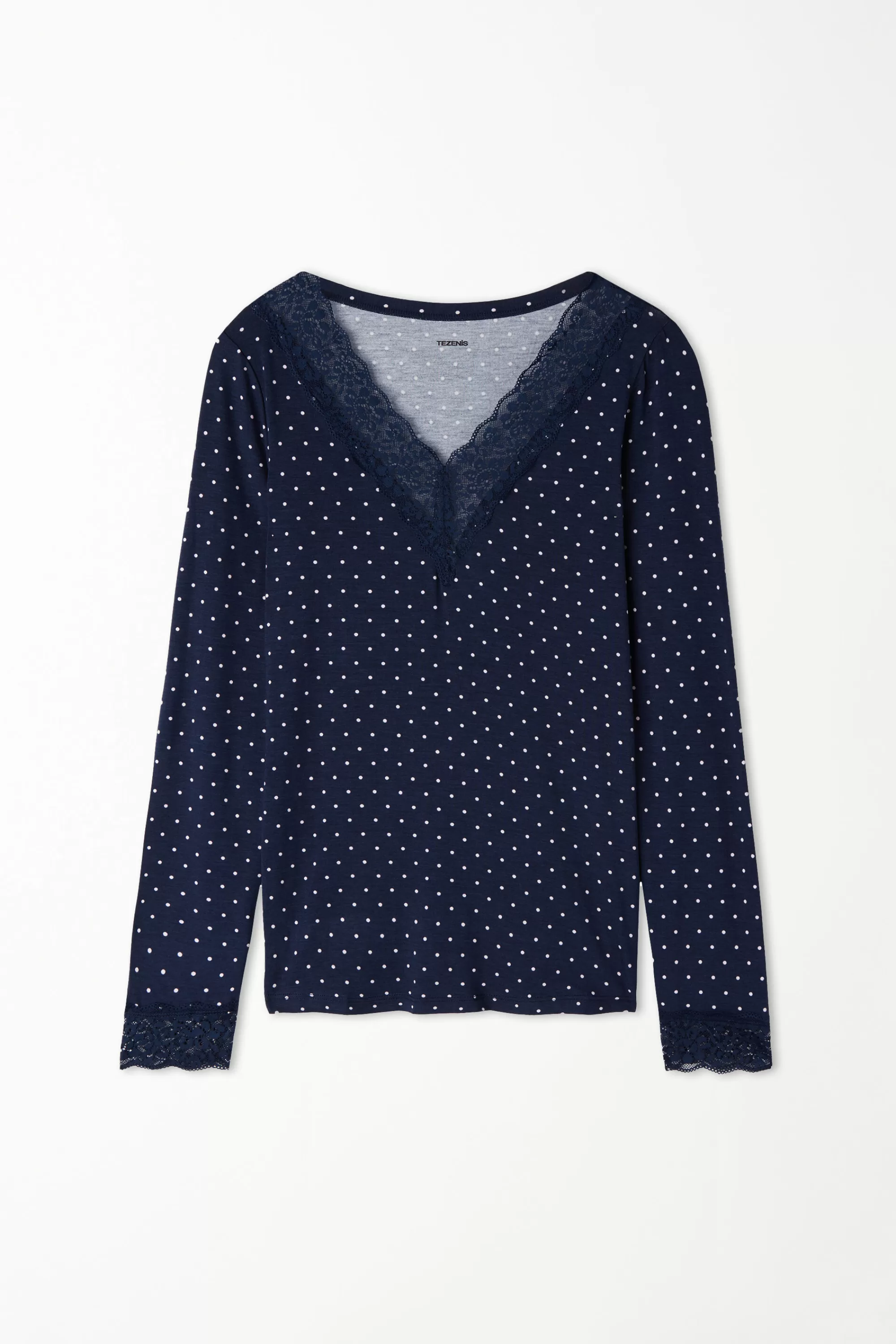 Cheap Maglia Manica Lunga Scollo A V Con Pizzo - Maglie Maniche Lunghe - Donna | Maglie maniche lunghe
