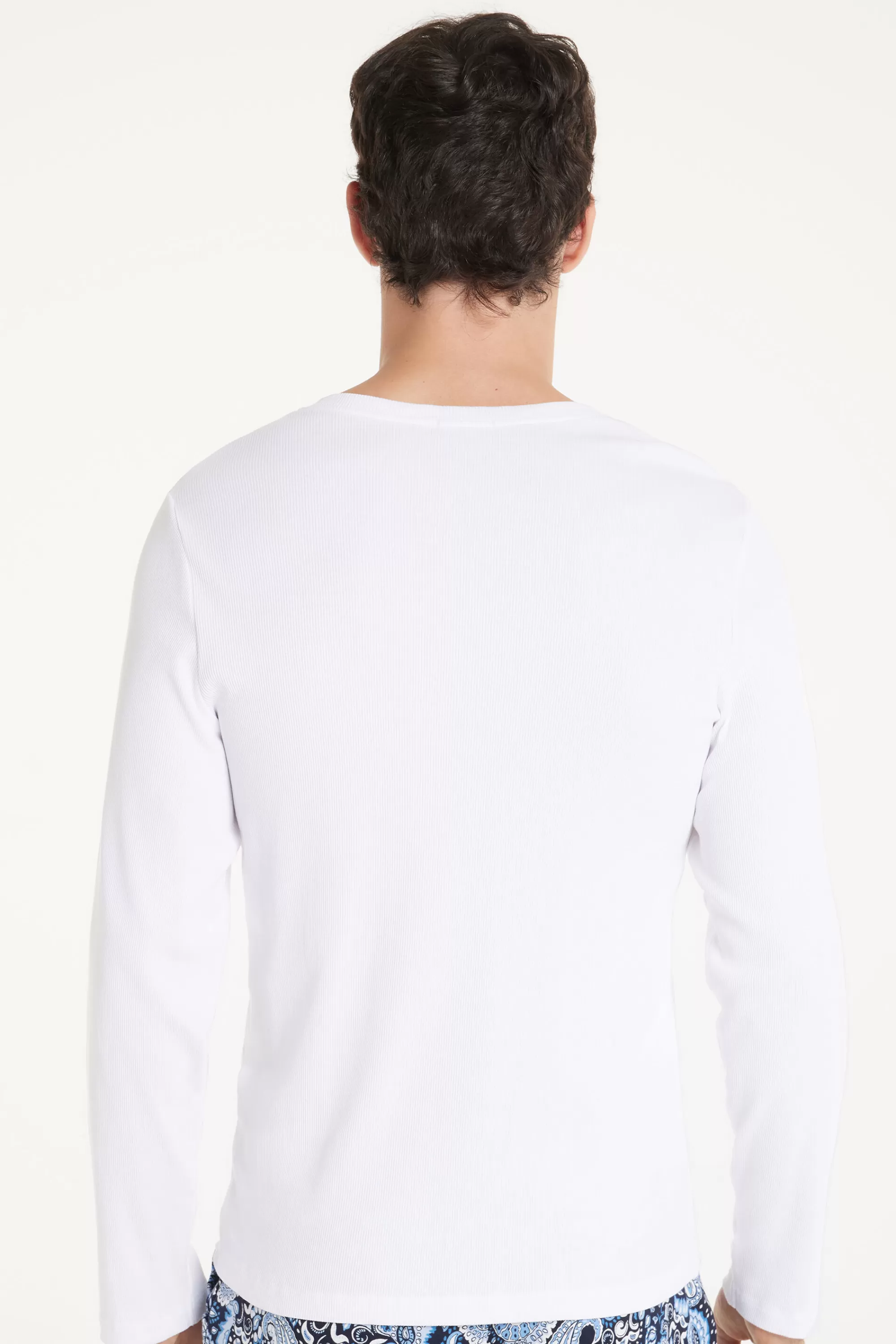 Hot Maglia Manica Lunga Serafino Costine - Maglie Maniche Lunghe - Uomo | Maglie maniche lunghe
