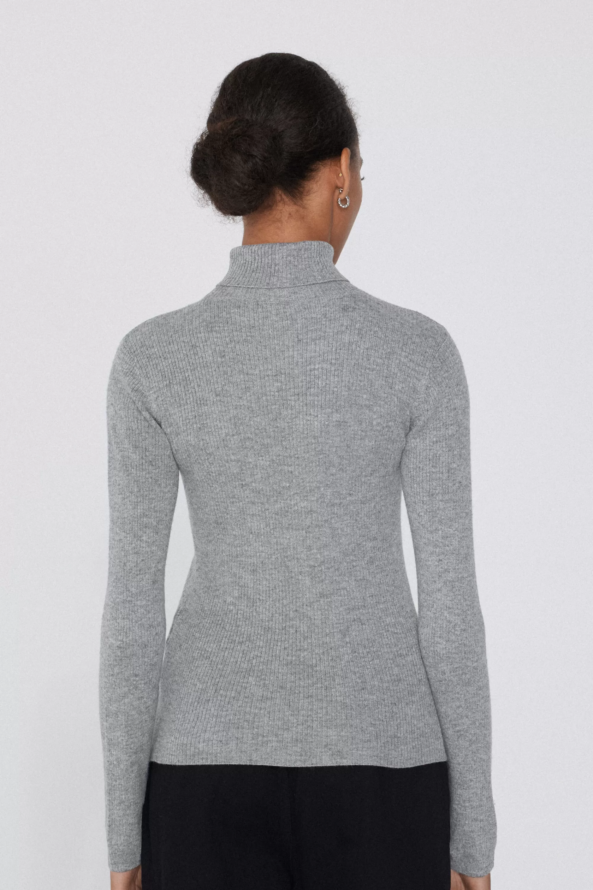 Best Sale Maglia Pesante Manica Lunga Collo Alto Costine Con Lana - Cardigan E Maglioni - Donna | Maglioncini lana | Cardigan e Maglioni