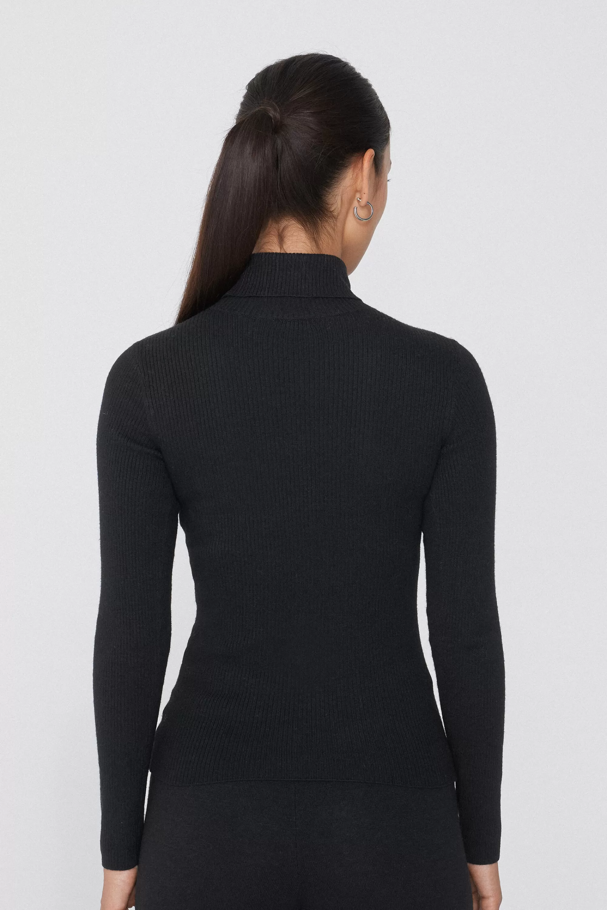 Shop Maglia Pesante Manica Lunga Collo Alto Costine Con Lana - Cardigan E Maglioni - Donna | Maglioncini lana | Cardigan e Maglioni