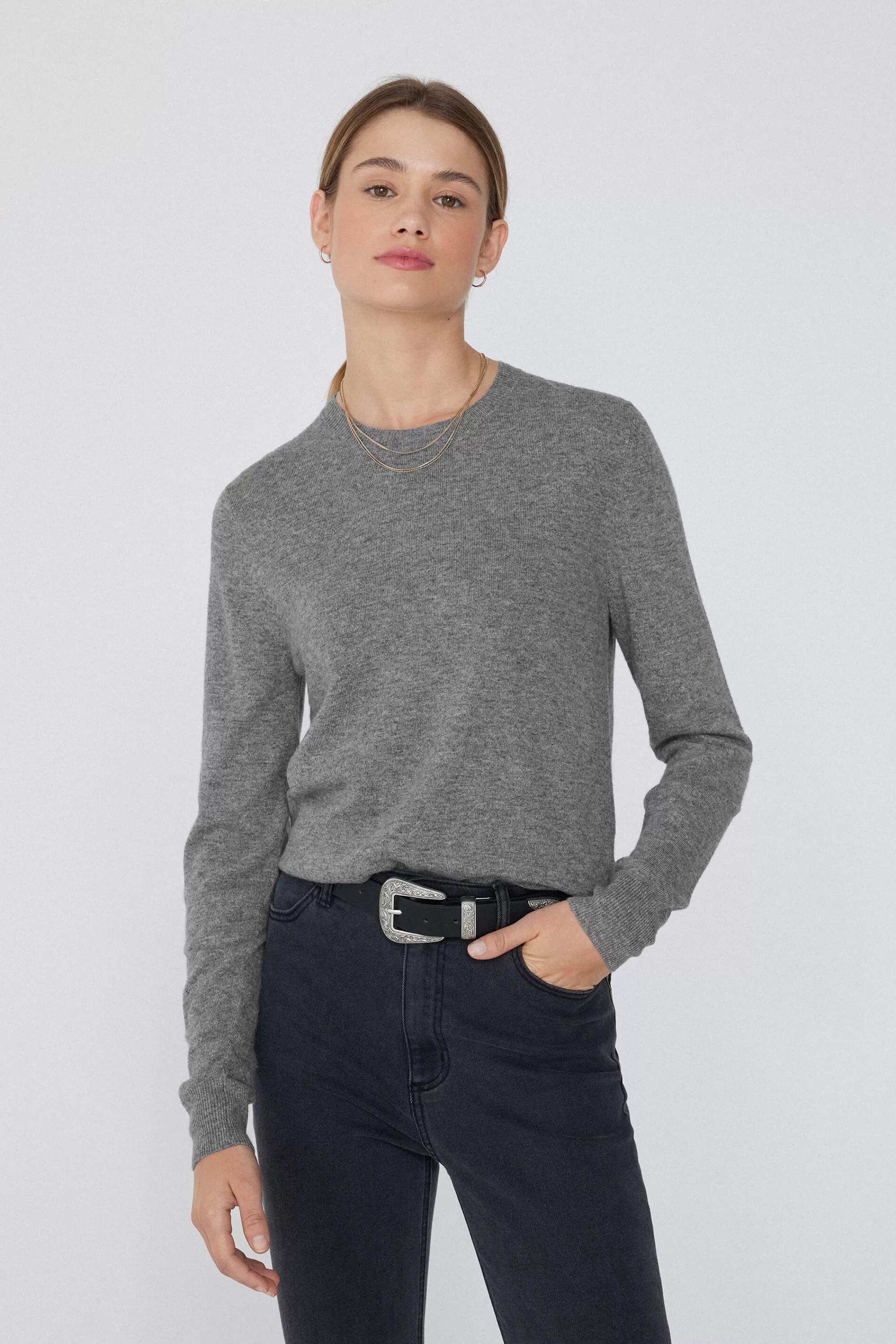 Flash Sale Maglia Pesante Manica Lunga Girocollo Con Lana - Cardigan E Maglioni - Donna | Maglioncini lana | Cardigan e Maglioni