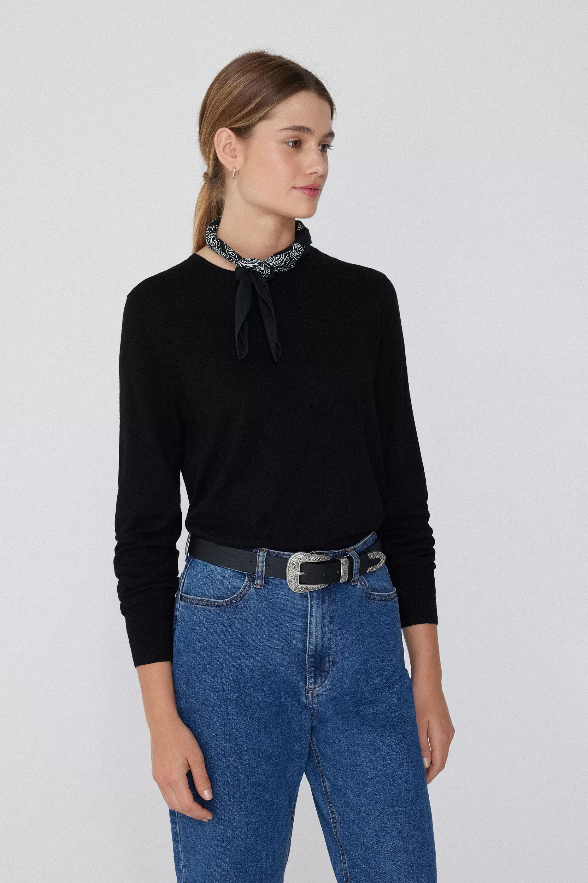 Cheap Maglia Pesante Manica Lunga Girocollo Con Lana - Cardigan E Maglioni - Donna | Maglioncini lana | Cardigan e Maglioni