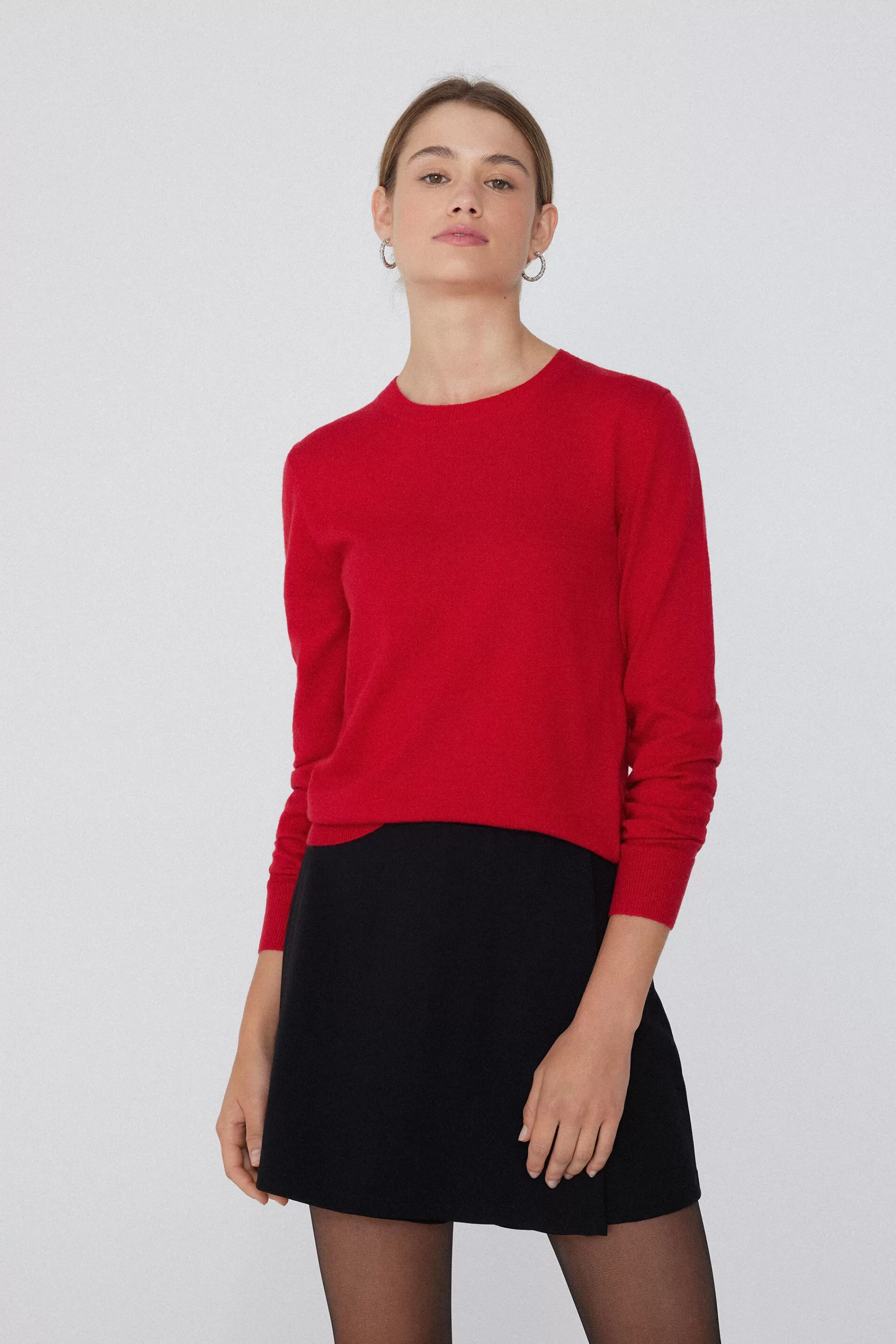 Best Sale Maglia Pesante Manica Lunga Girocollo Con Lana - Cardigan E Maglioni - Donna | Maglioncini lana | Cardigan e Maglioni