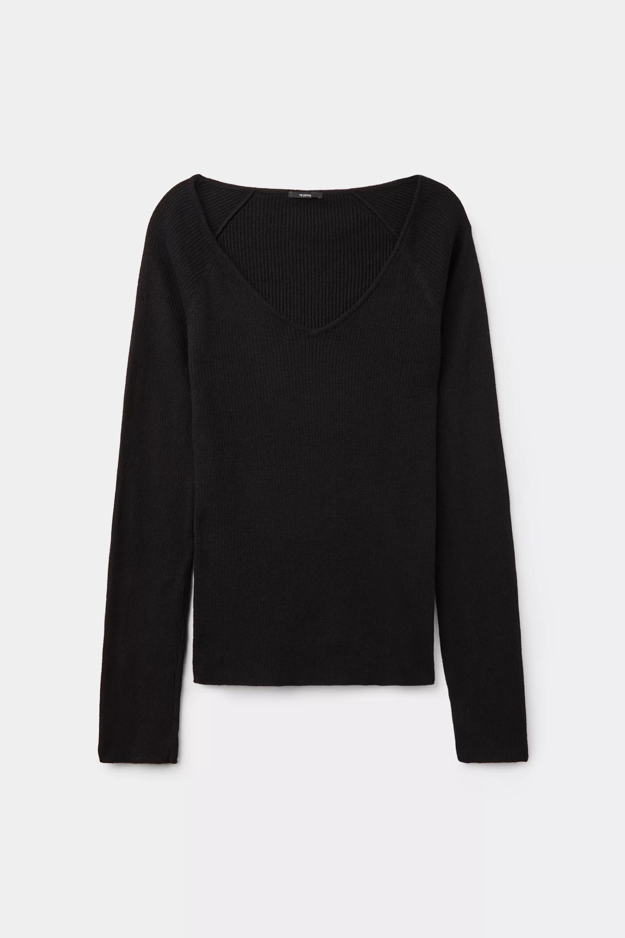 Cheap Maglia Pesante Manica Lunga Scollo A V Costine Con Lana - Cardigan E Maglioni - Donna | Maglioncini lana | Cardigan e Maglioni