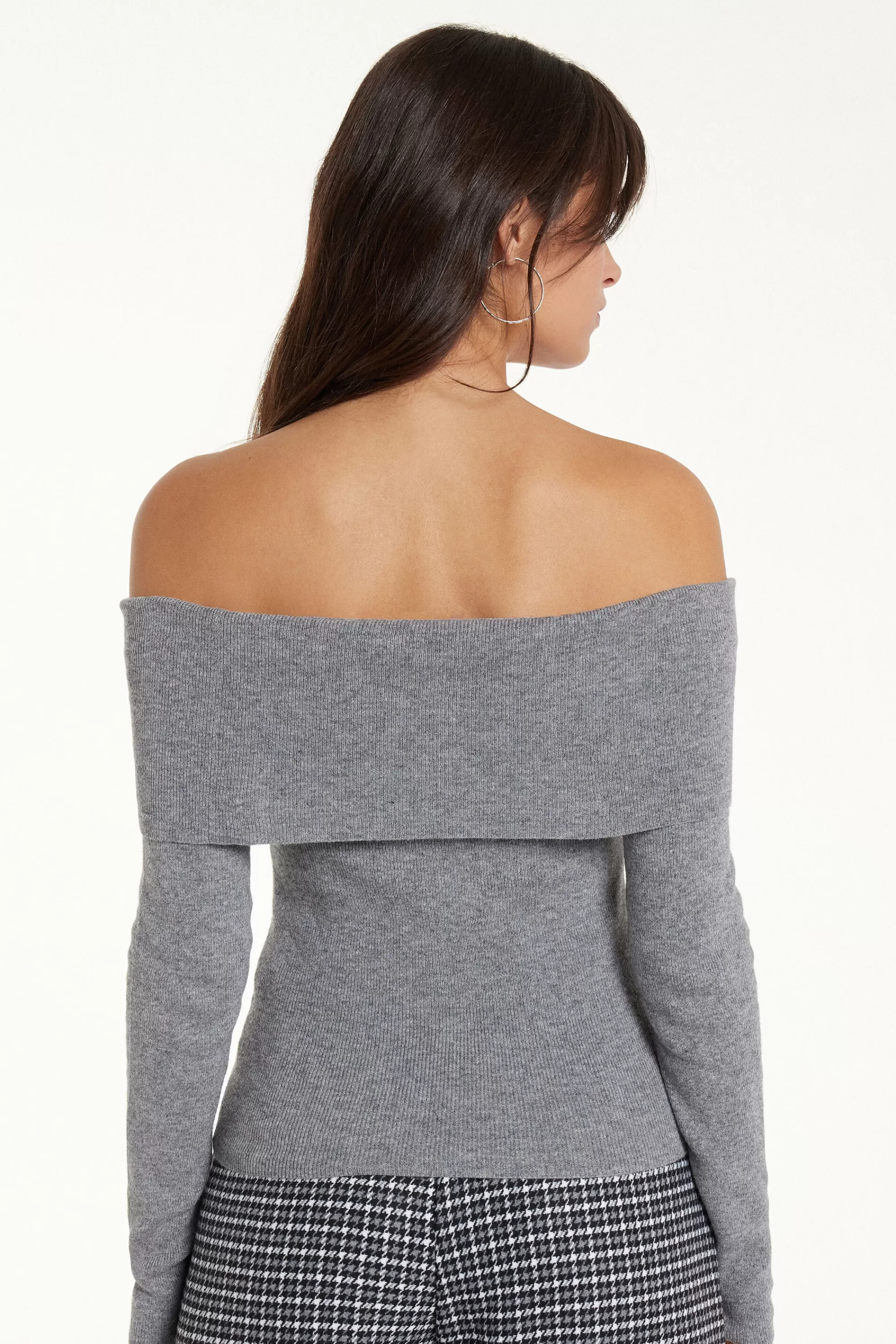 Discount Maglia Pesante Manica Lunga Spalle Scoperte Con Lana - Cardigan E Maglioni - Donna | Maglioncini lana | Cardigan e Maglioni