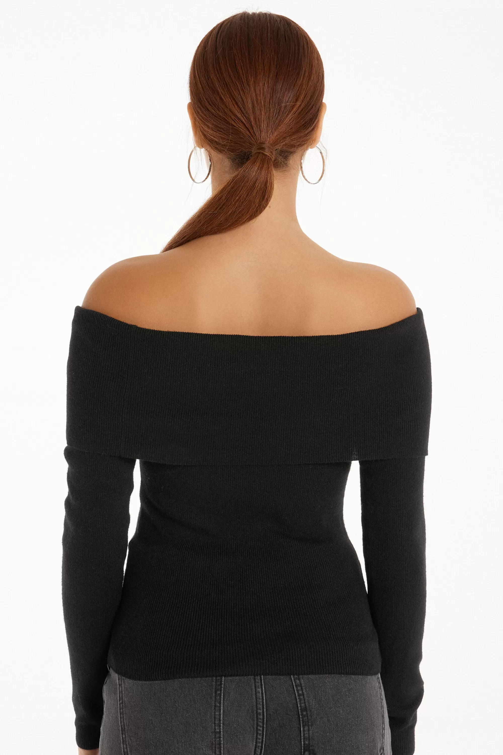 Fashion Maglia Pesante Manica Lunga Spalle Scoperte Con Lana - Cardigan E Maglioni - Donna | Maglioncini lana | Cardigan e Maglioni